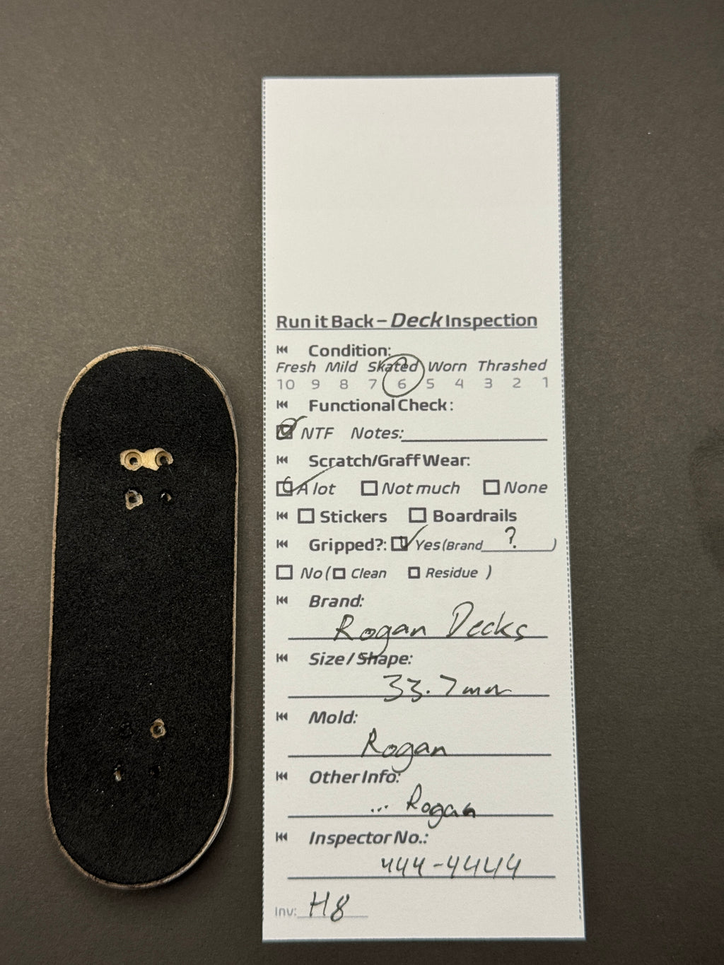 Rogan Decks 33.7mm Rogan - Skated