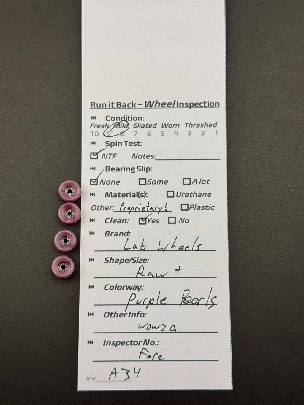 Lab Wheels Raw+ Purple Pearls - Mild