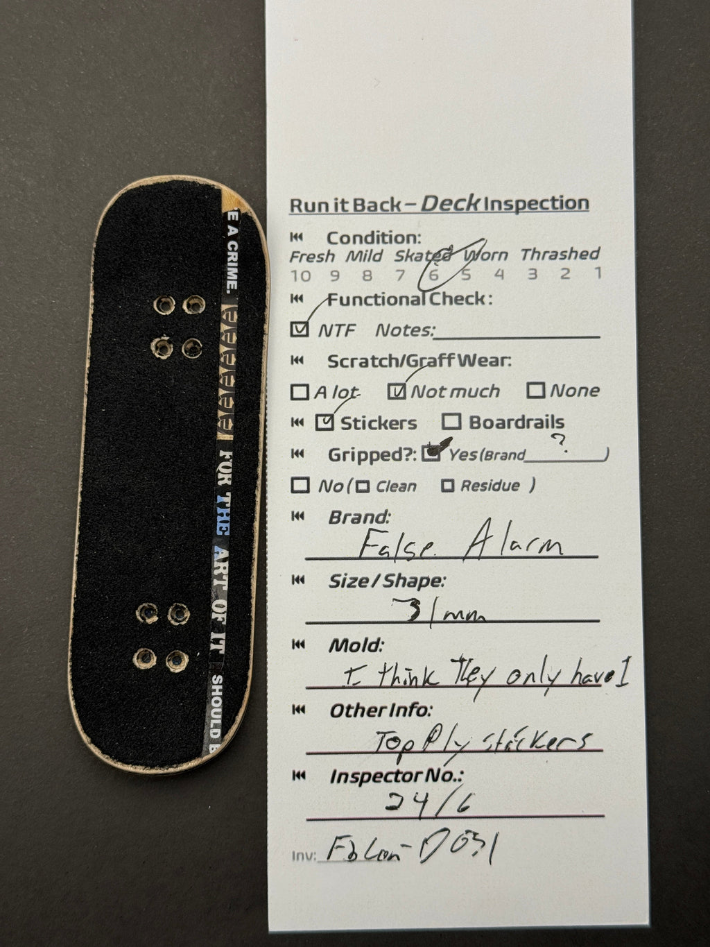 False Alarm 31mm - Skated