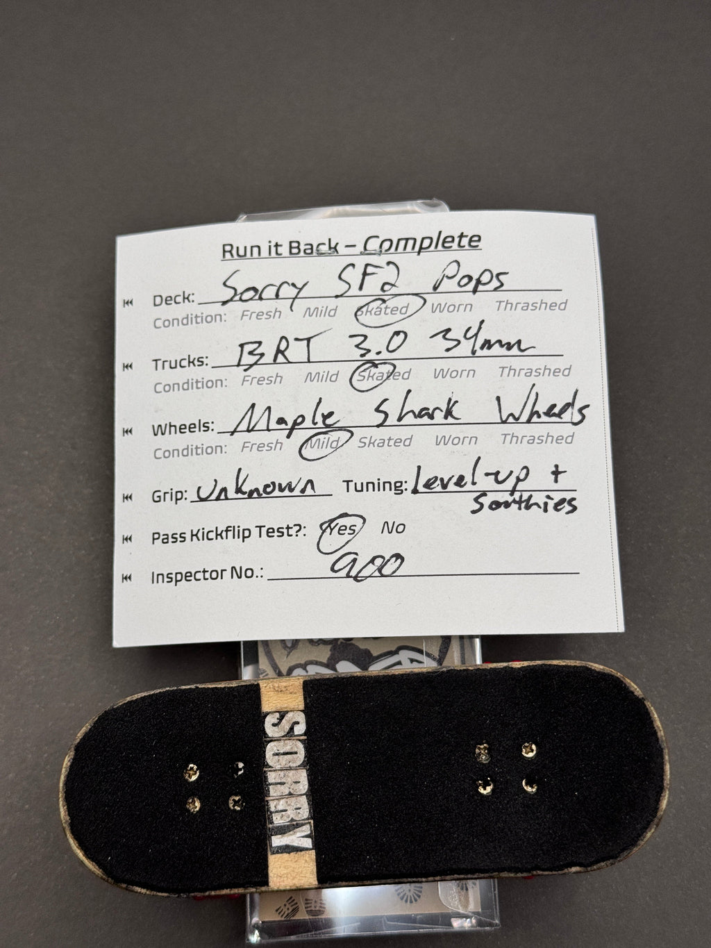 Sorry SF2 Pops, BRT 3.0 34mm w/ Upgraded Tuning, Maple Shark Wheels