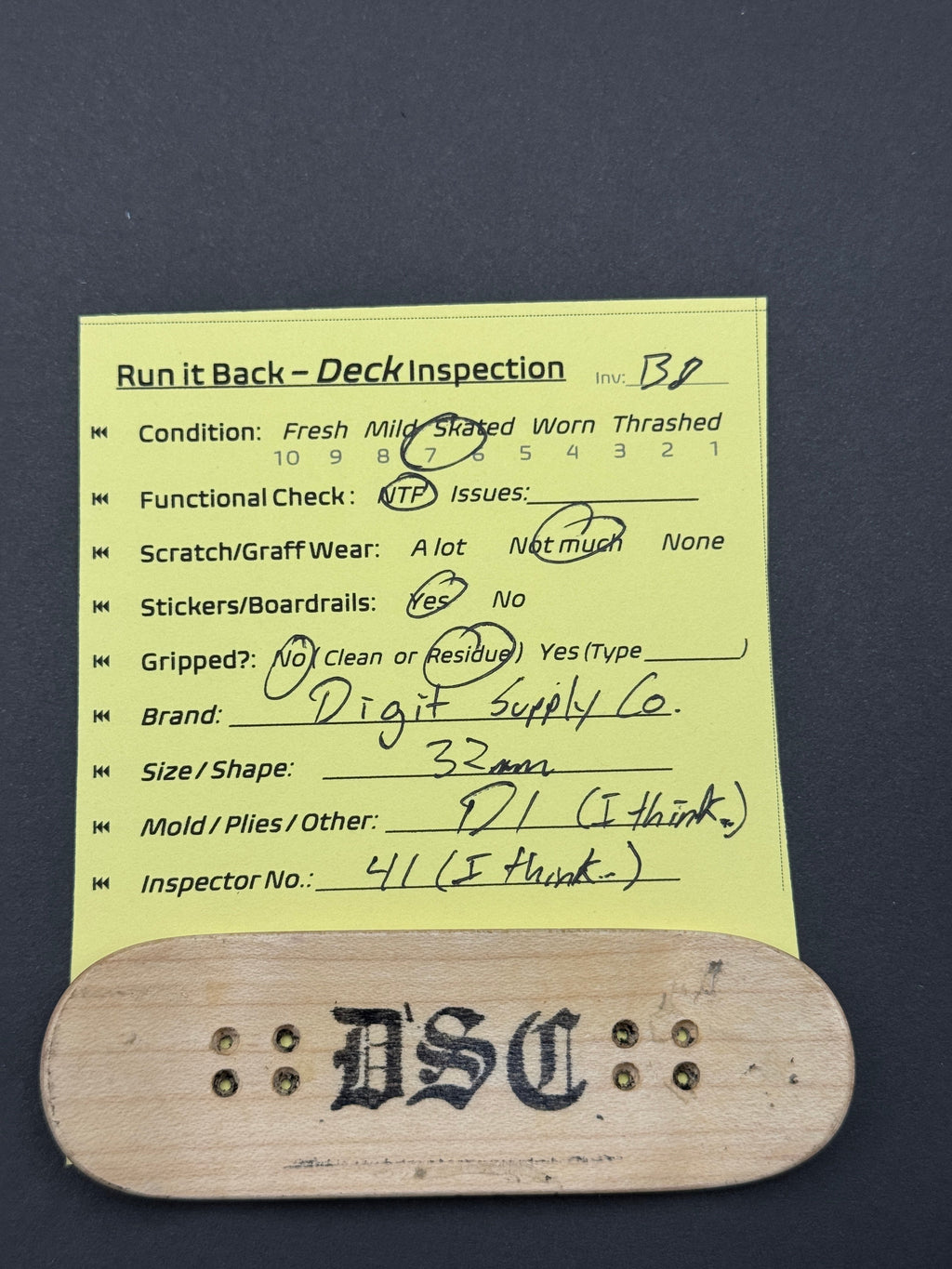 Digit Supply Co. 32mm D1 - Skated (B8)