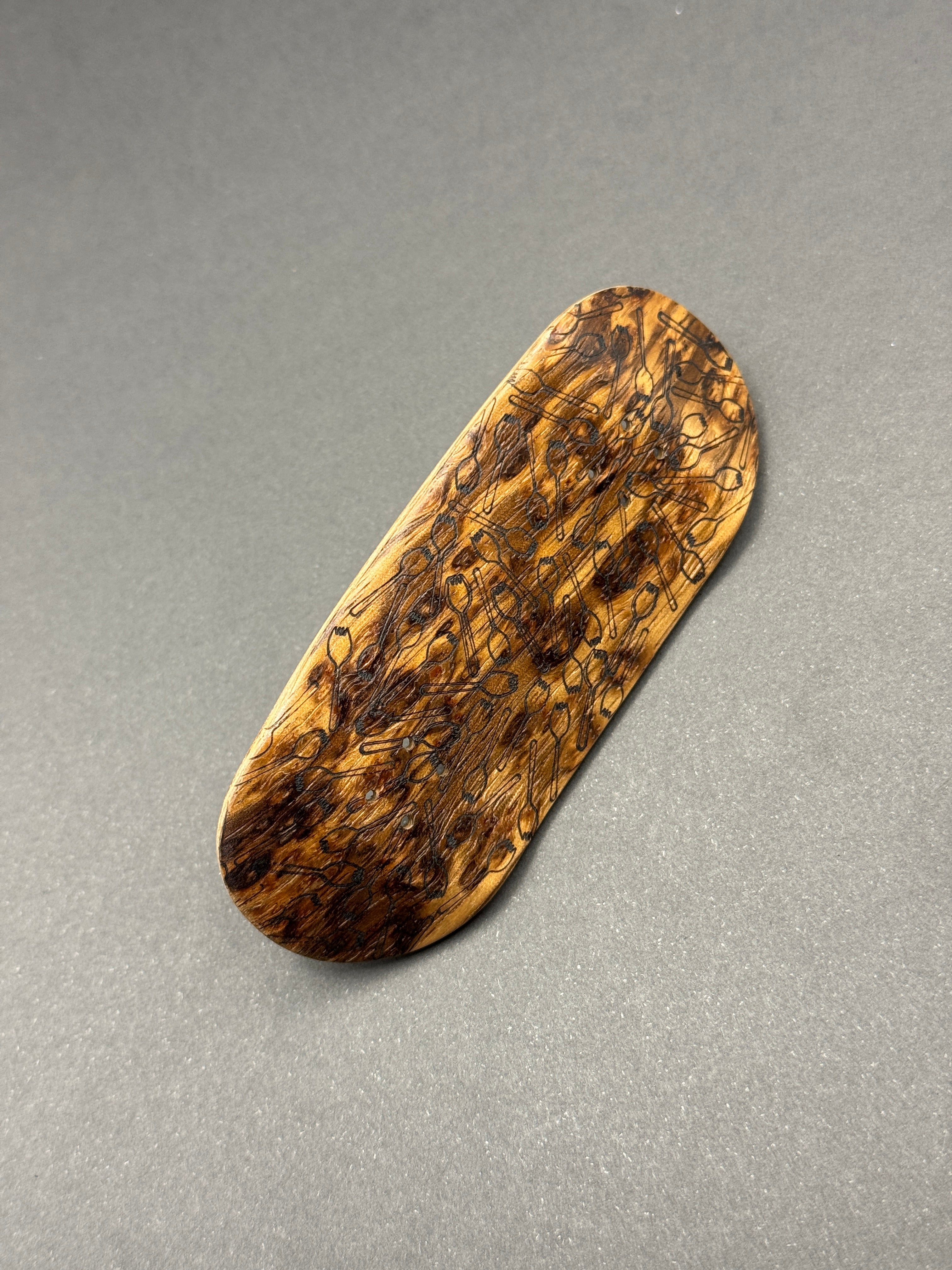 Spork FB 37mm Eggy Fingerboard Deck - mild