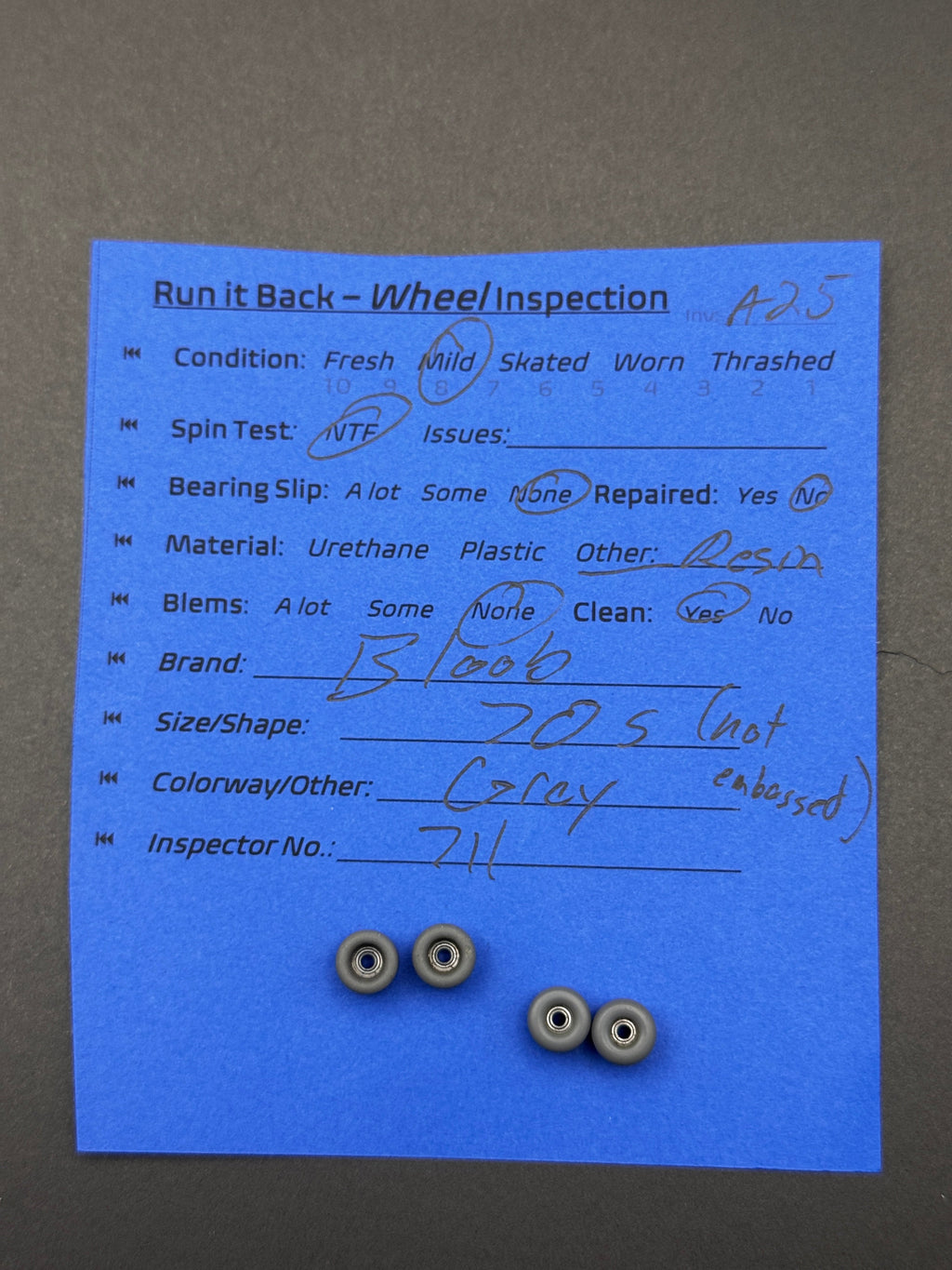 Bloob 70S Wheels (Non-Embossed) - Mild (A25)