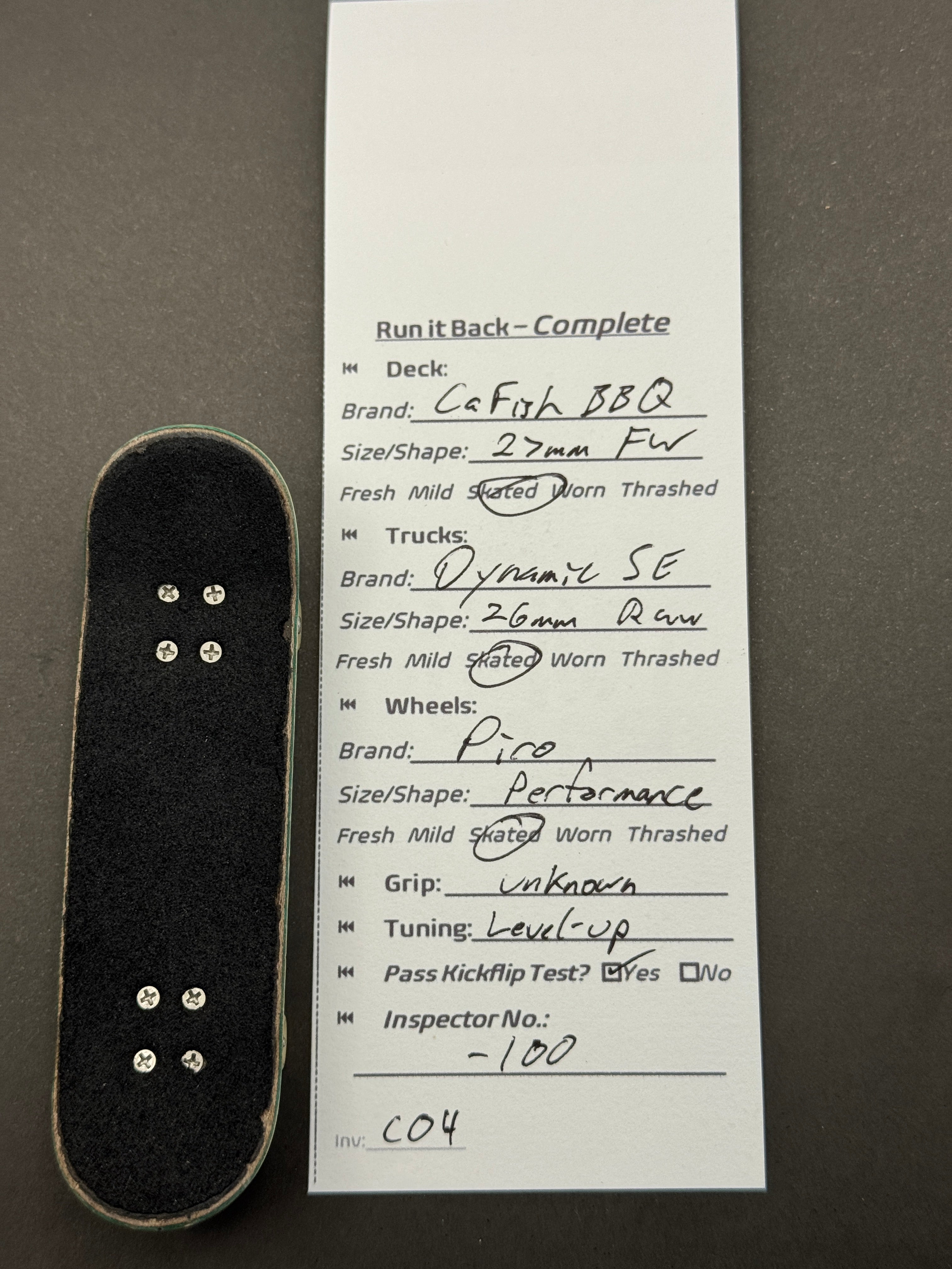 Run it Back Complete — CatfishBBQ 27mm FW / Dynamic SE 26mm w/ Level-Up / Piro Performance