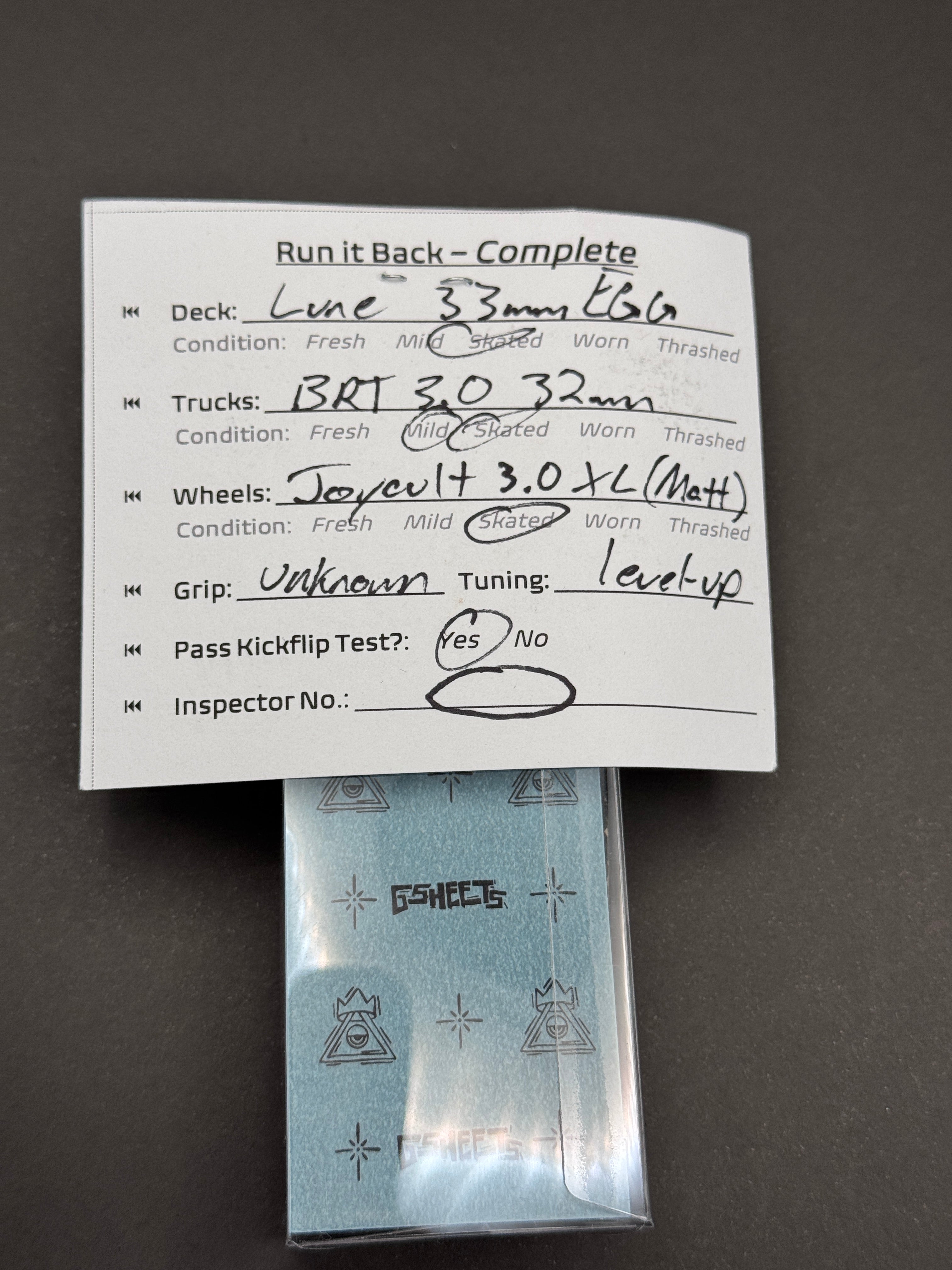 Lune 33mm EGG, BRT 3.0 32mm, Joycult 3.0 XL (Matt) - Complete