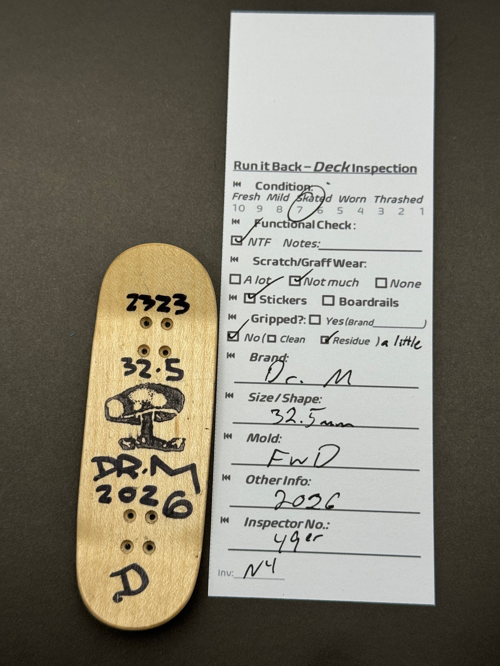 Dr. M 32.5mm FWD - inspection card