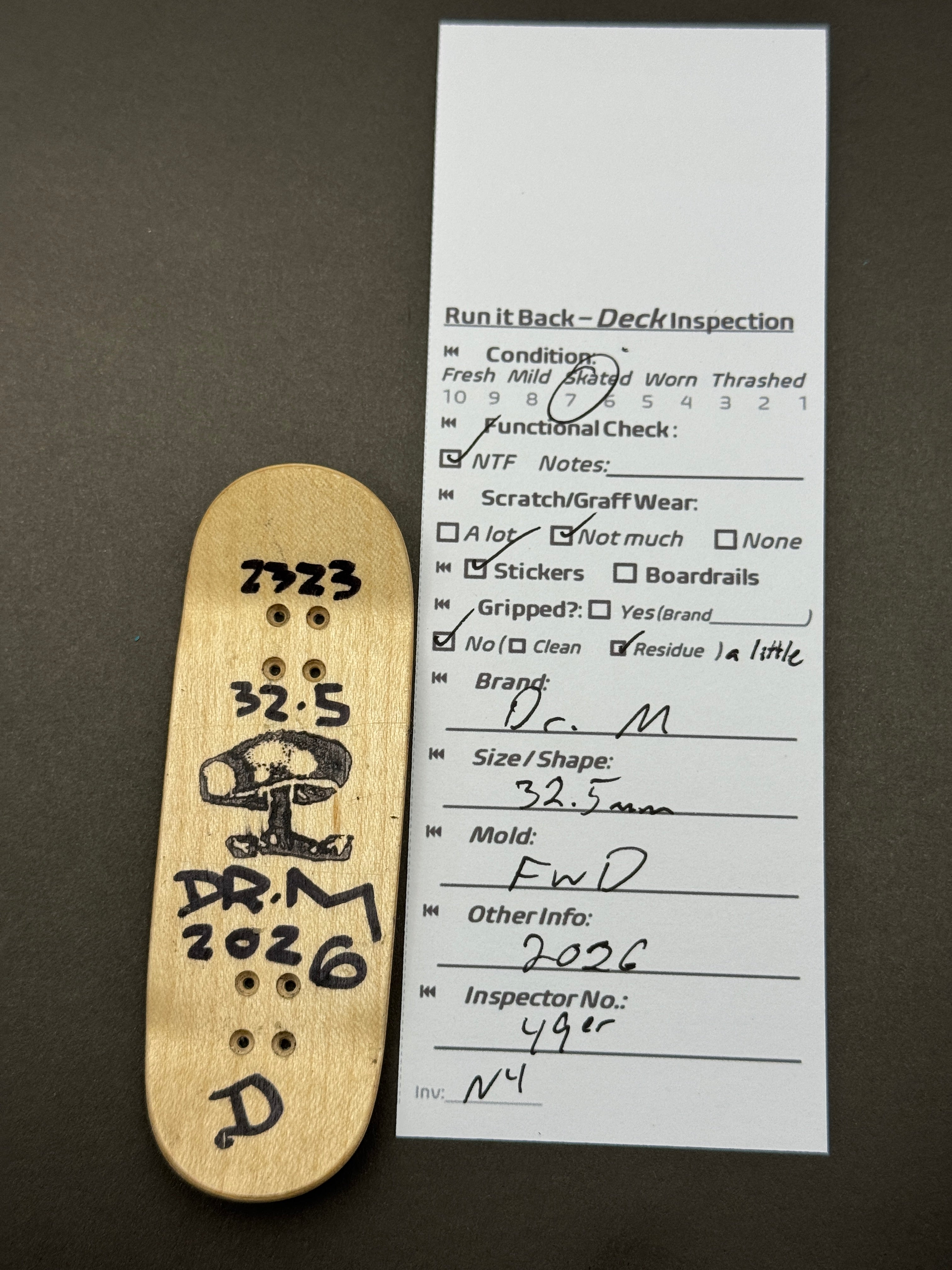 Dr. M 32.5mm FWD - inspection card