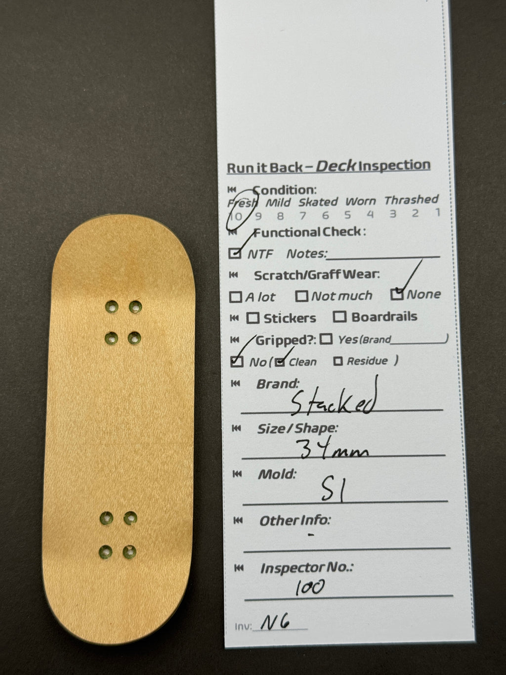 Stacked 34mm S1 - inspection card