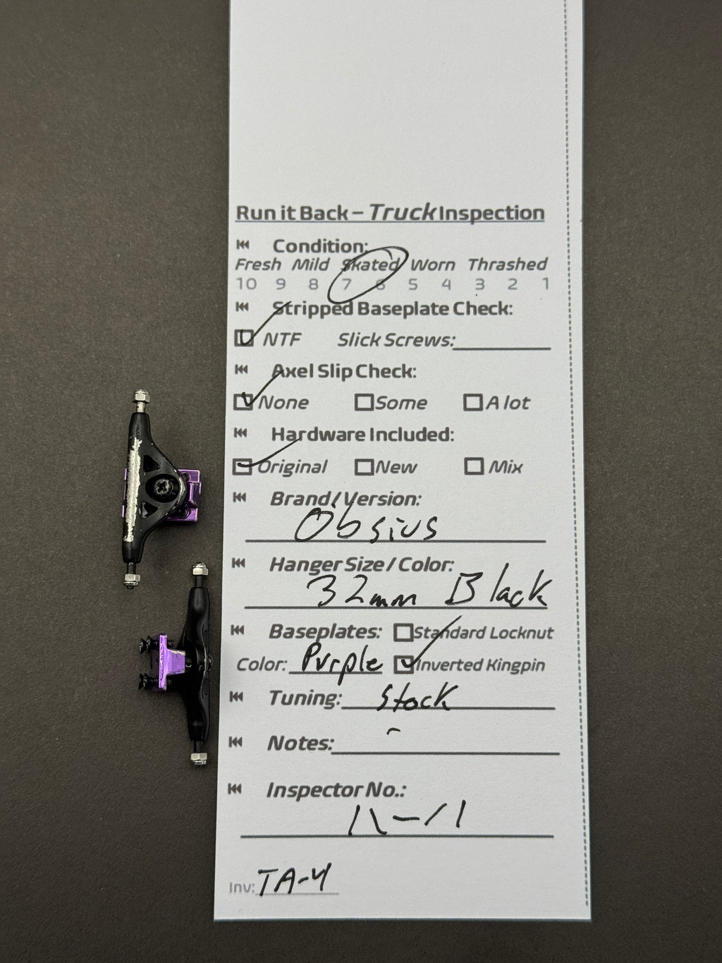 Obsius 32mm Black / Purple – Skated – Product Photo