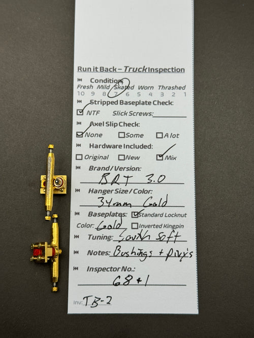 BRT 3.0 34mm Gold – Skated – Inspection Card
