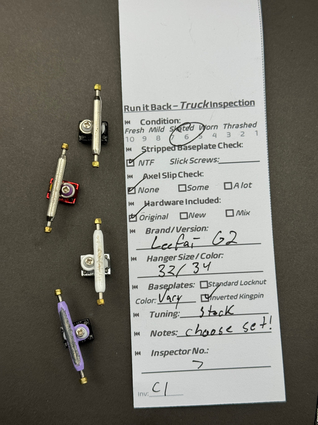 Leefai G2 32/34mm – Skated – Inspection Card