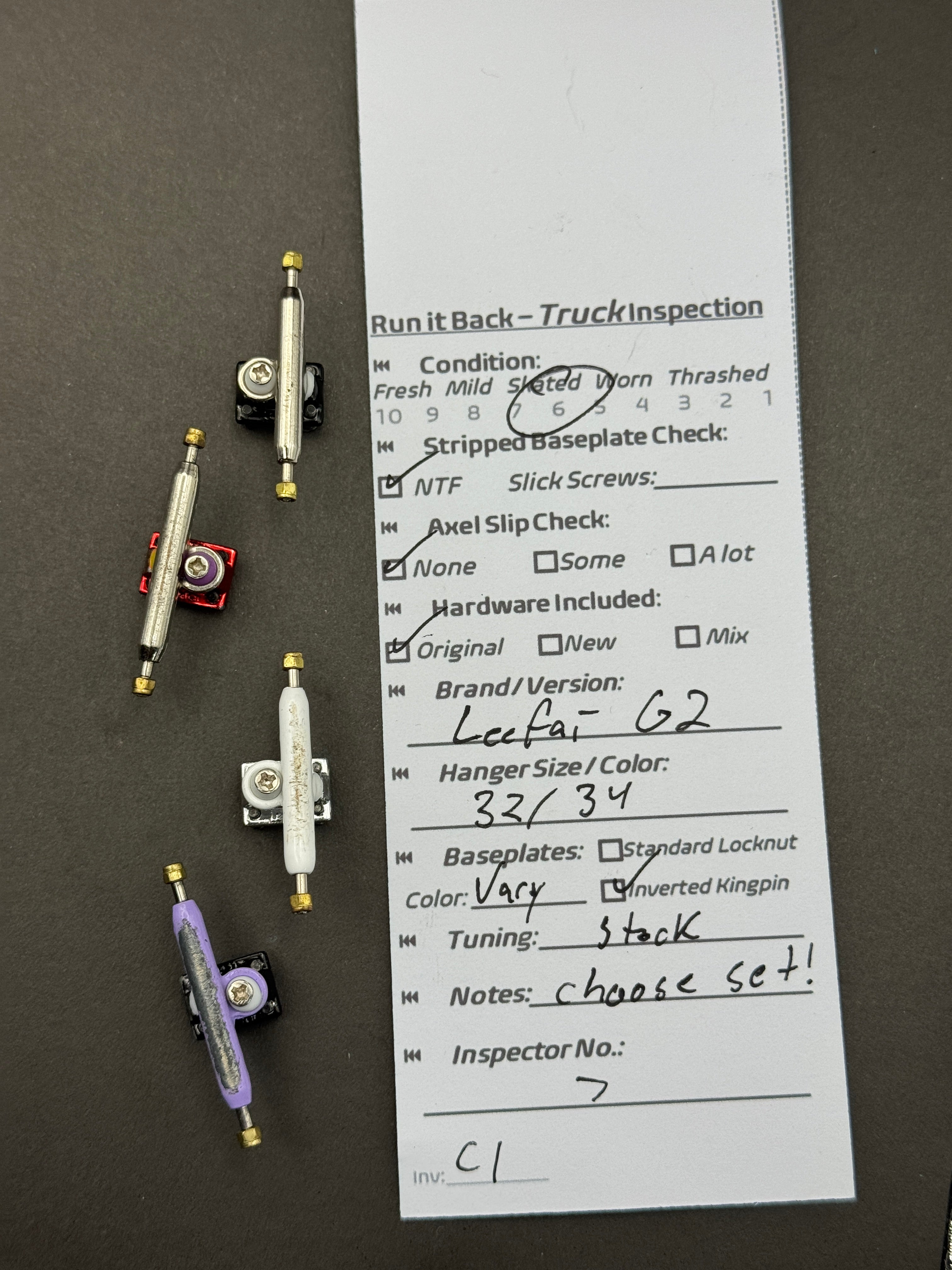 Leefai G2 32/34mm – Skated – Inspection Card