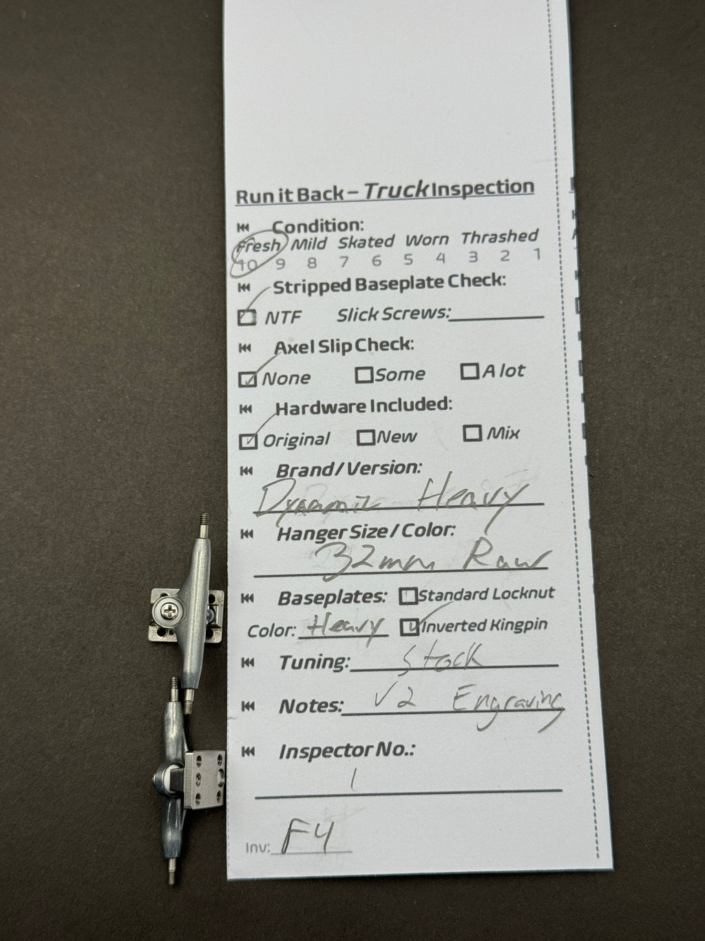 Dynamic Heavy 32mm Raw – Fresh – Inspection Card