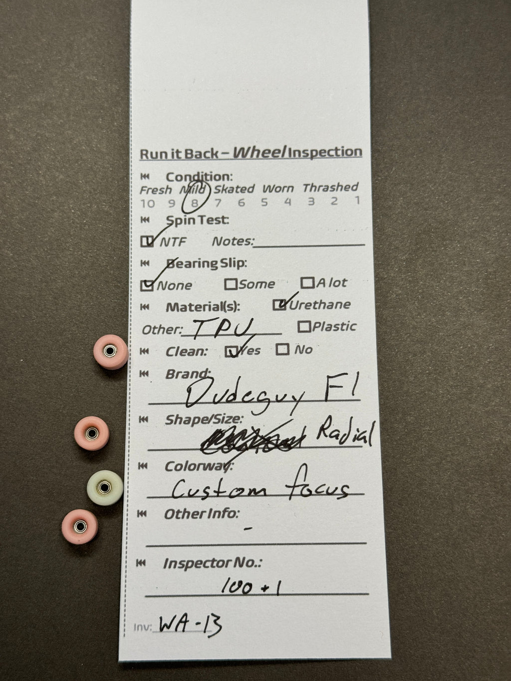 Piro Bowl Mini Yeti White inspection card