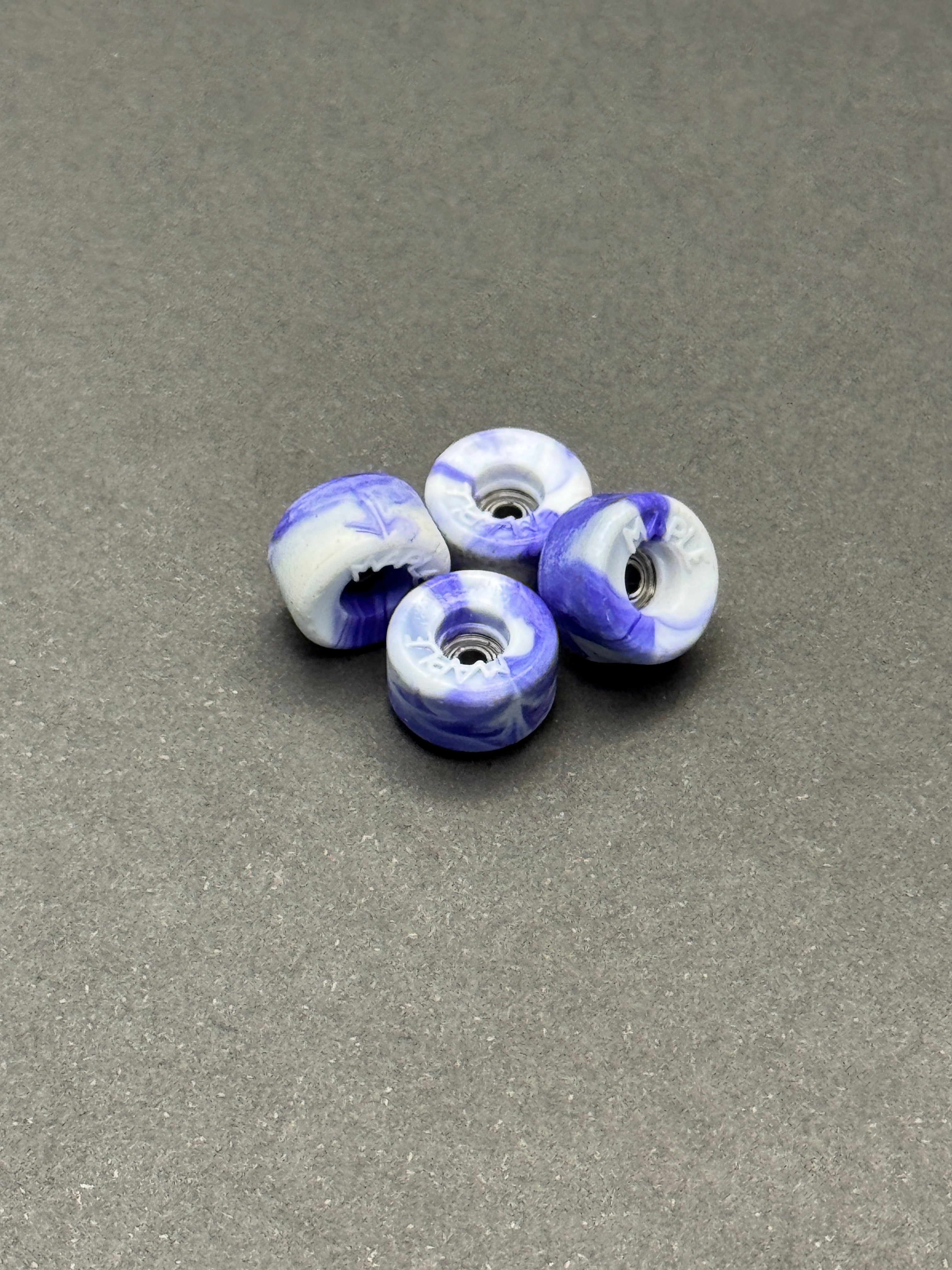 Maple Wheels Big Bowl Purple/White Swirl fingerboard wheels