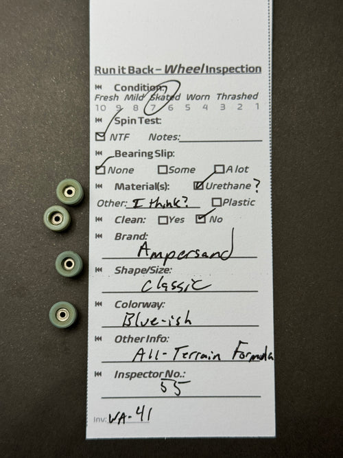 Ampersand Classic Blue-ish inspection card