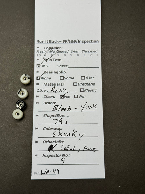 Bloob x Yuck 79s Skunky inspection card