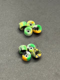 Teak Apex Slim Bowl Swirls GID fingerboard wheels