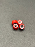 Flatface Dual Duro V1 Red/White fingerboard wheels