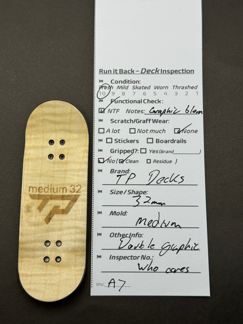 TP Decks 32mm Medium - Fresh - inspection card