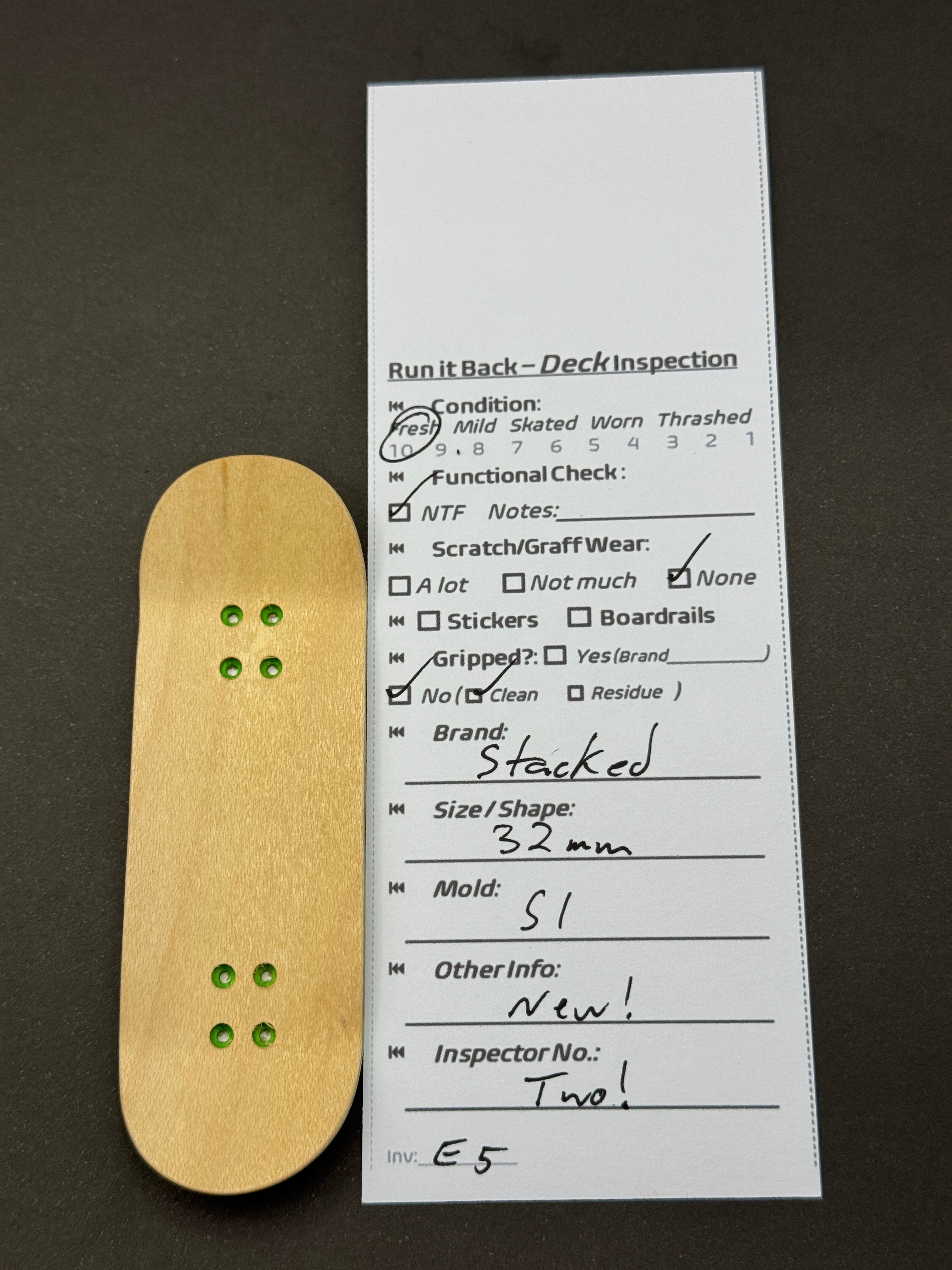 Stacked 32mm S1 - Fresh - inspection card