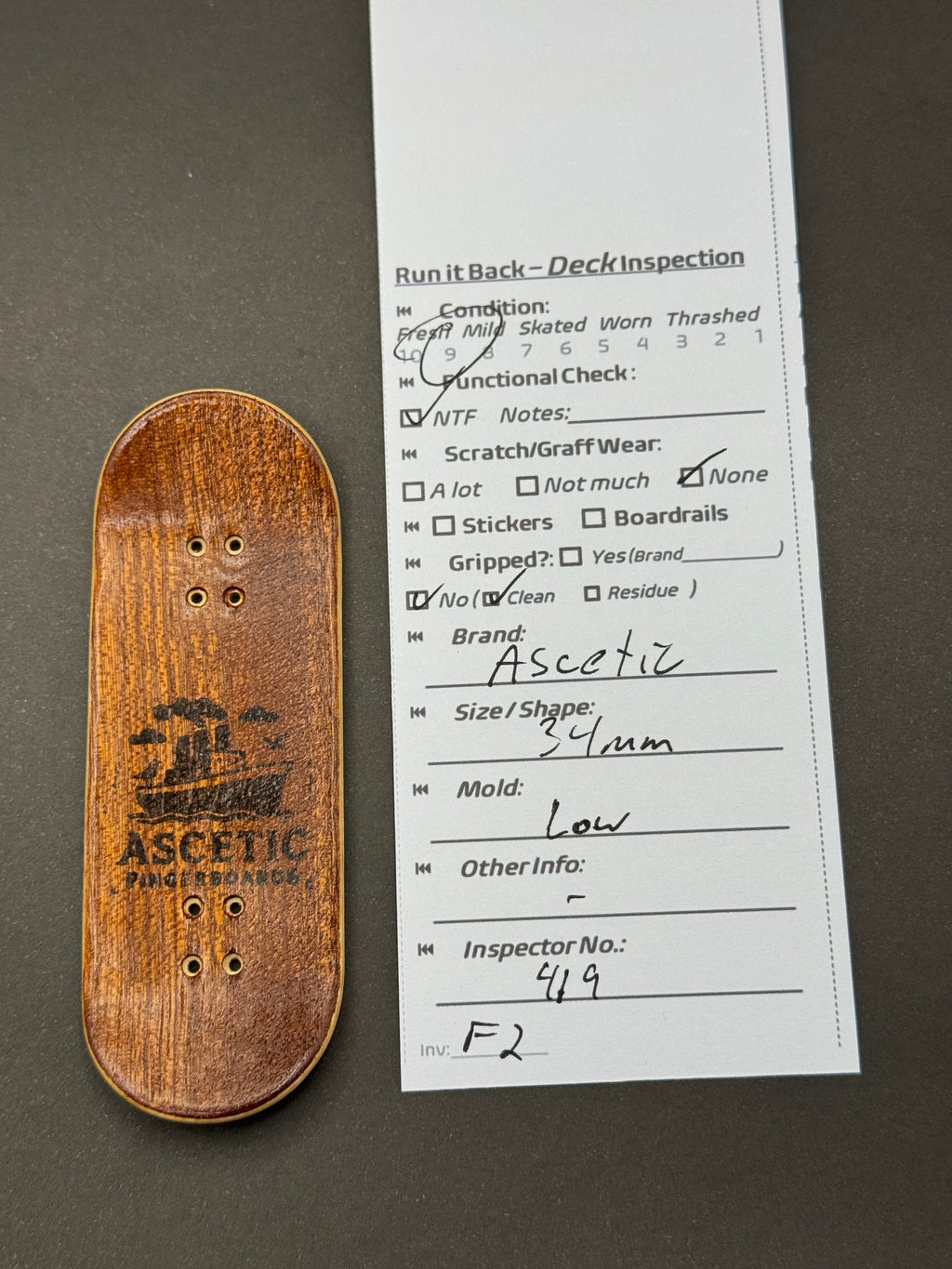 Ascetic 34mm Low - Fresh - inspection card