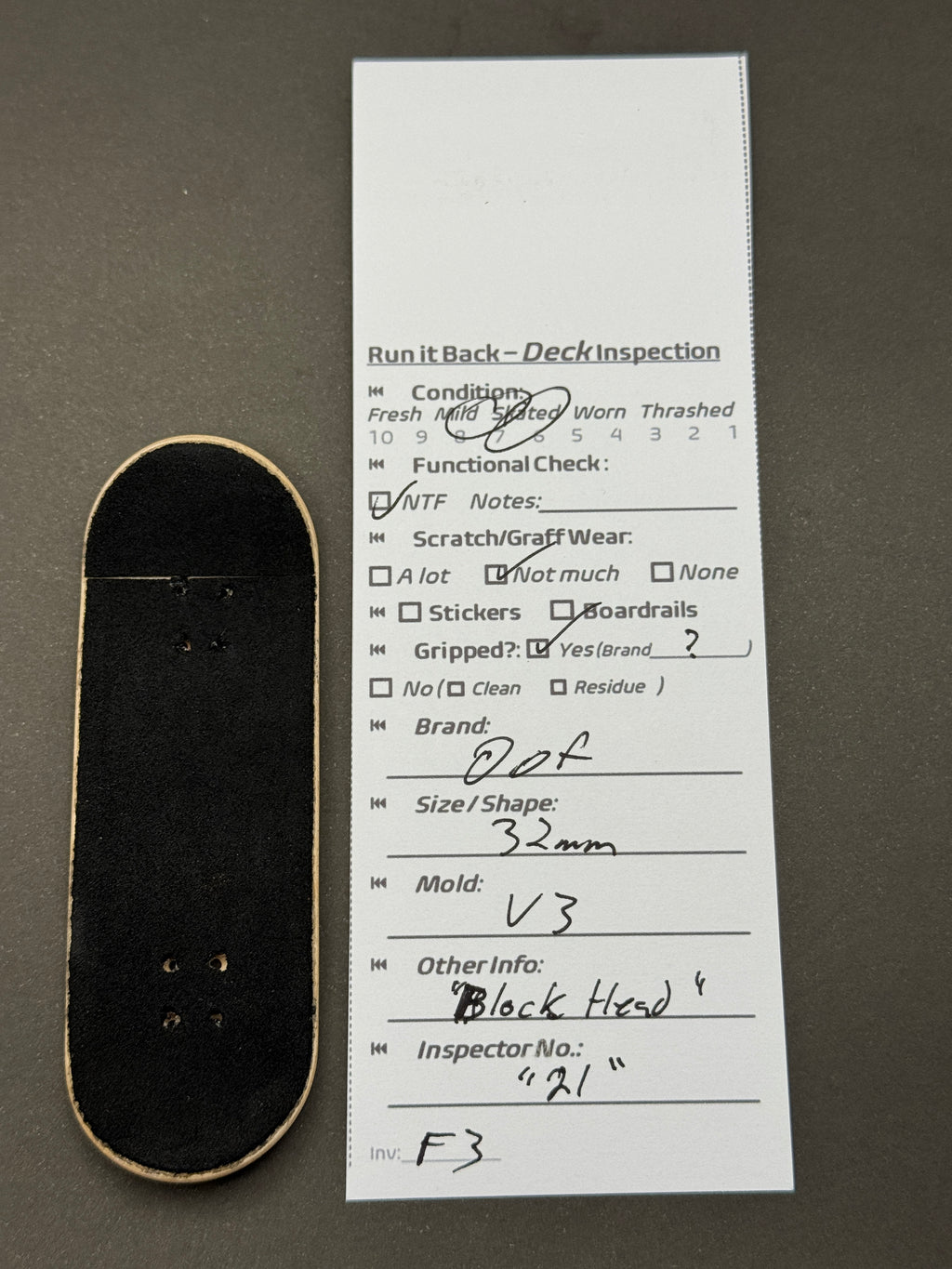 OOF 32mm V3 - Skated - inspection card