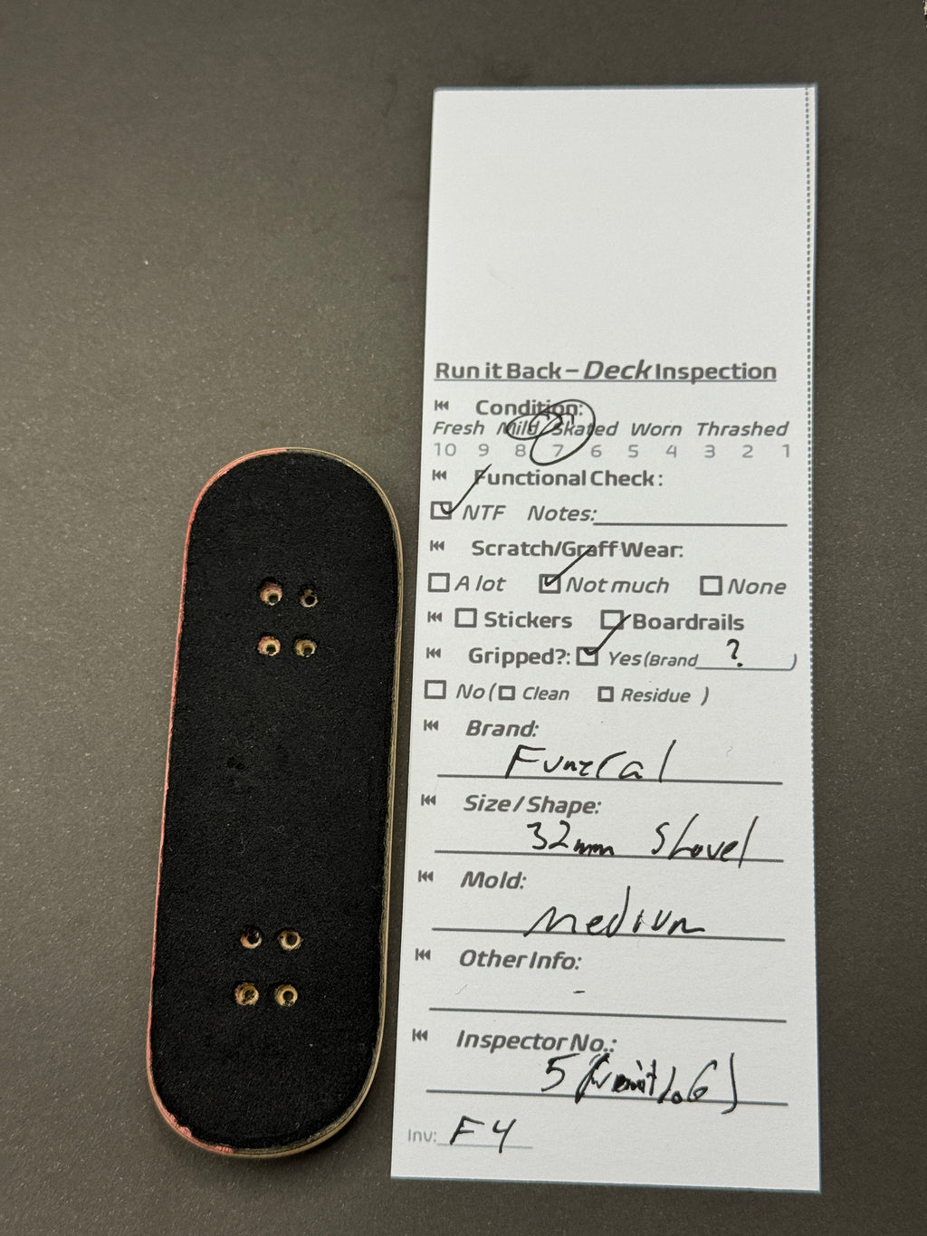 Funeral 32mm Shovel Medium - Mild - inspection card