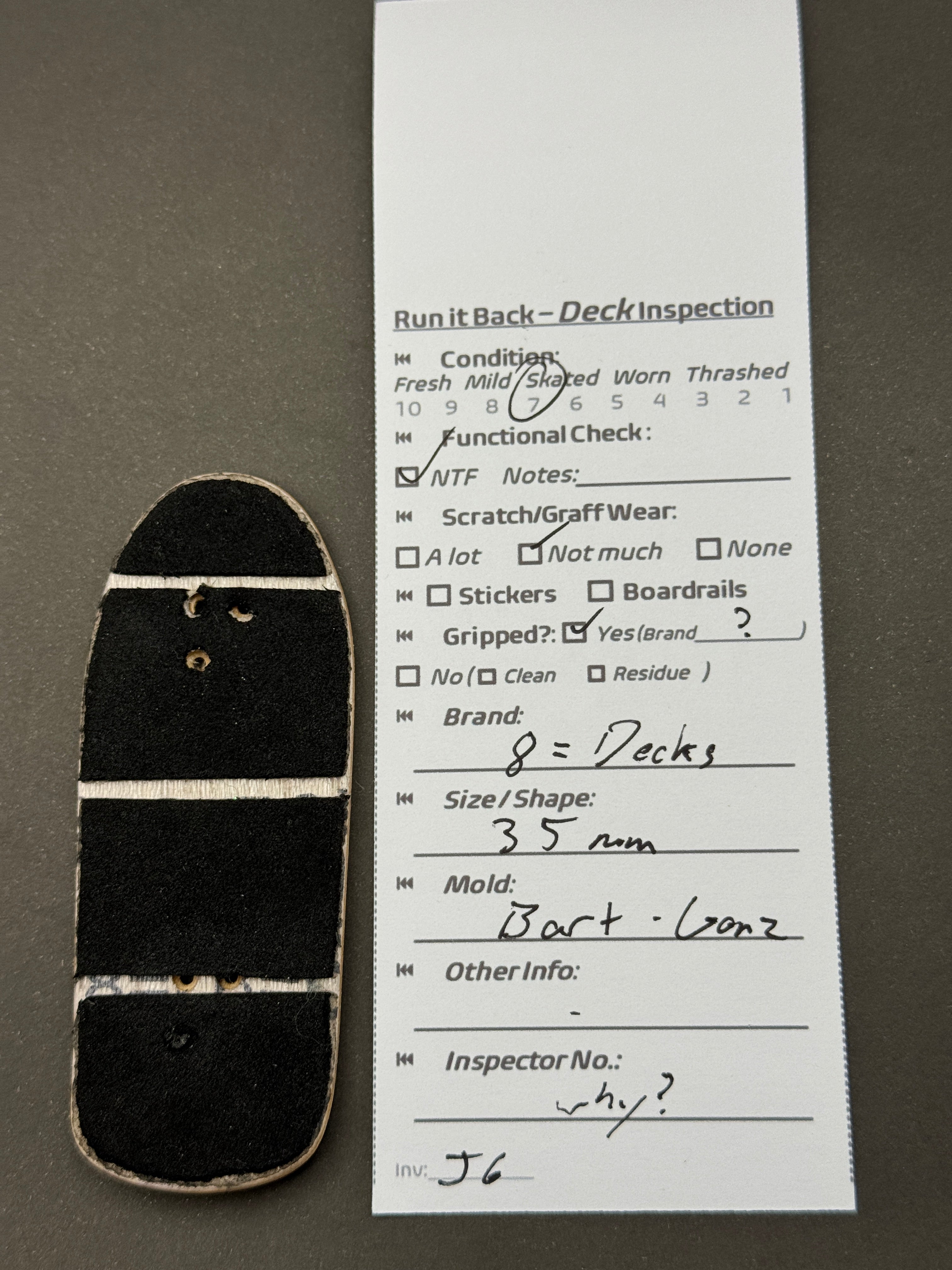 8=Decks 35mm Bart-Gonz - Skated - inspection card