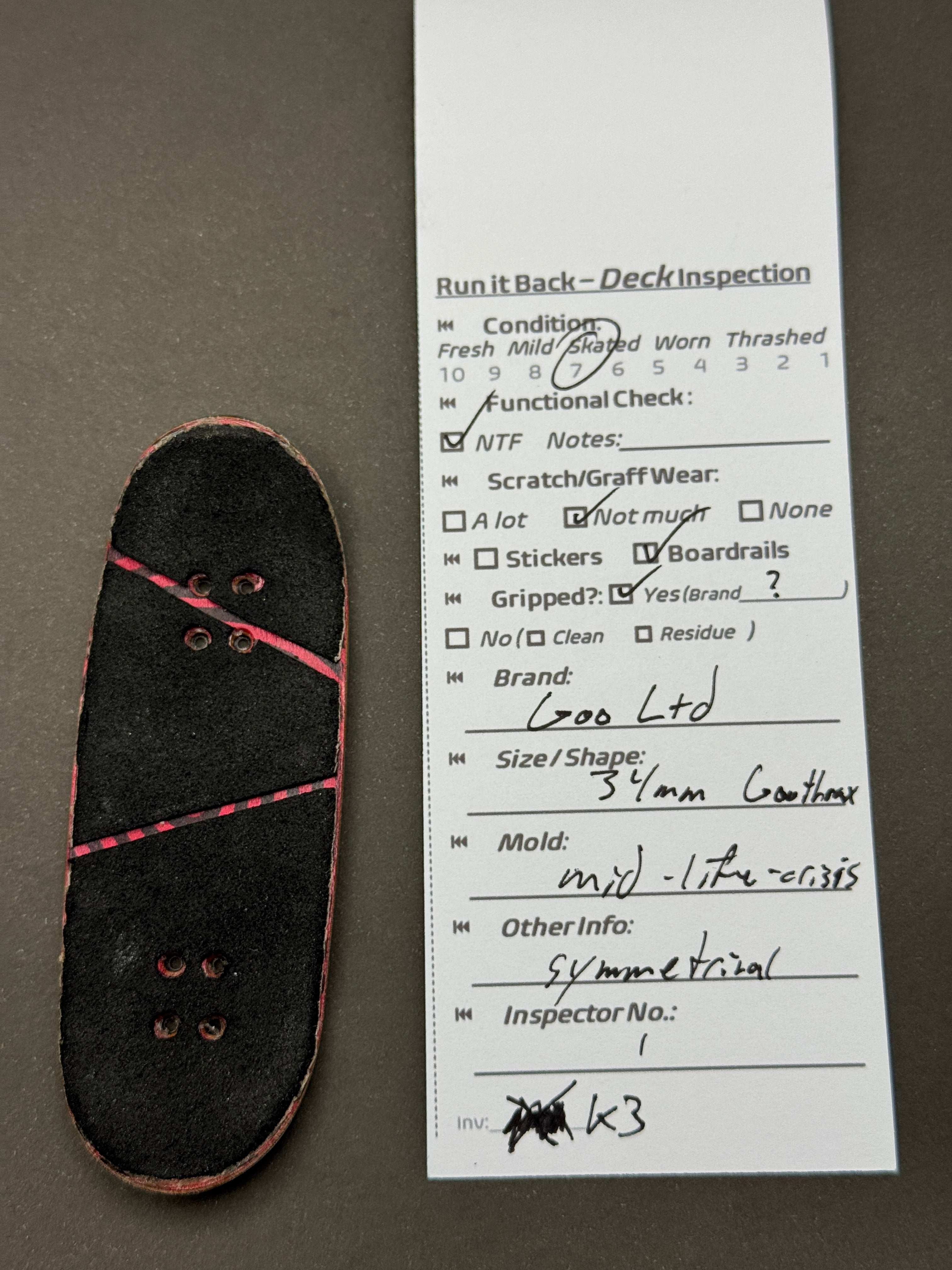Goo Ltd. 34mm Cowthox Mid-Life-Crisis - Skated - inspection card