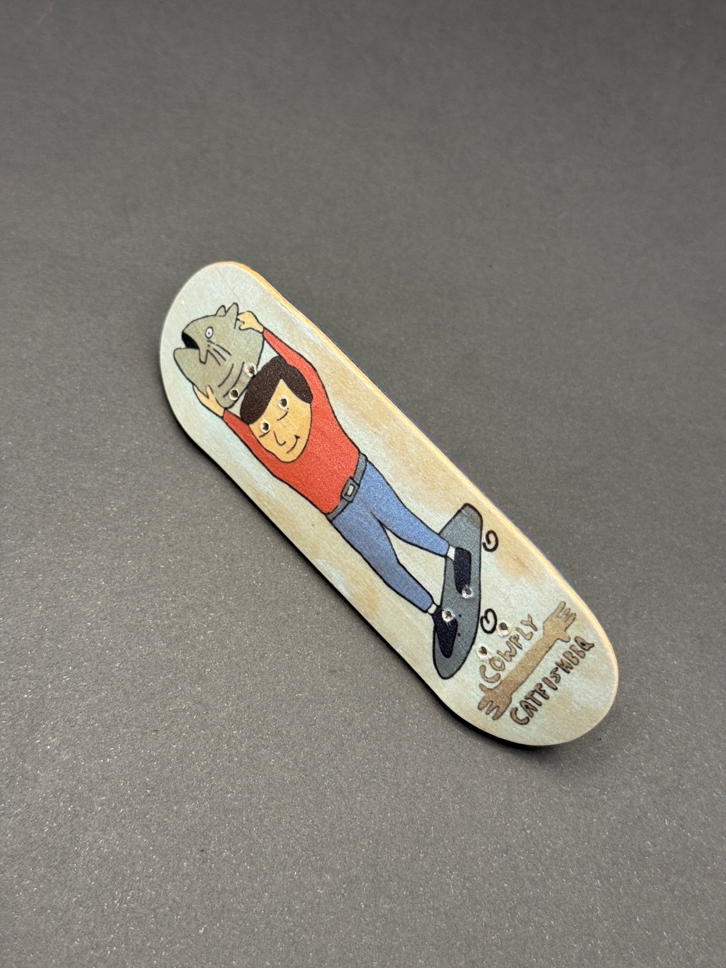 Catfish BBQ 30mm Saltwater Cowply Collab - Mild - hand-painted skater graphic side