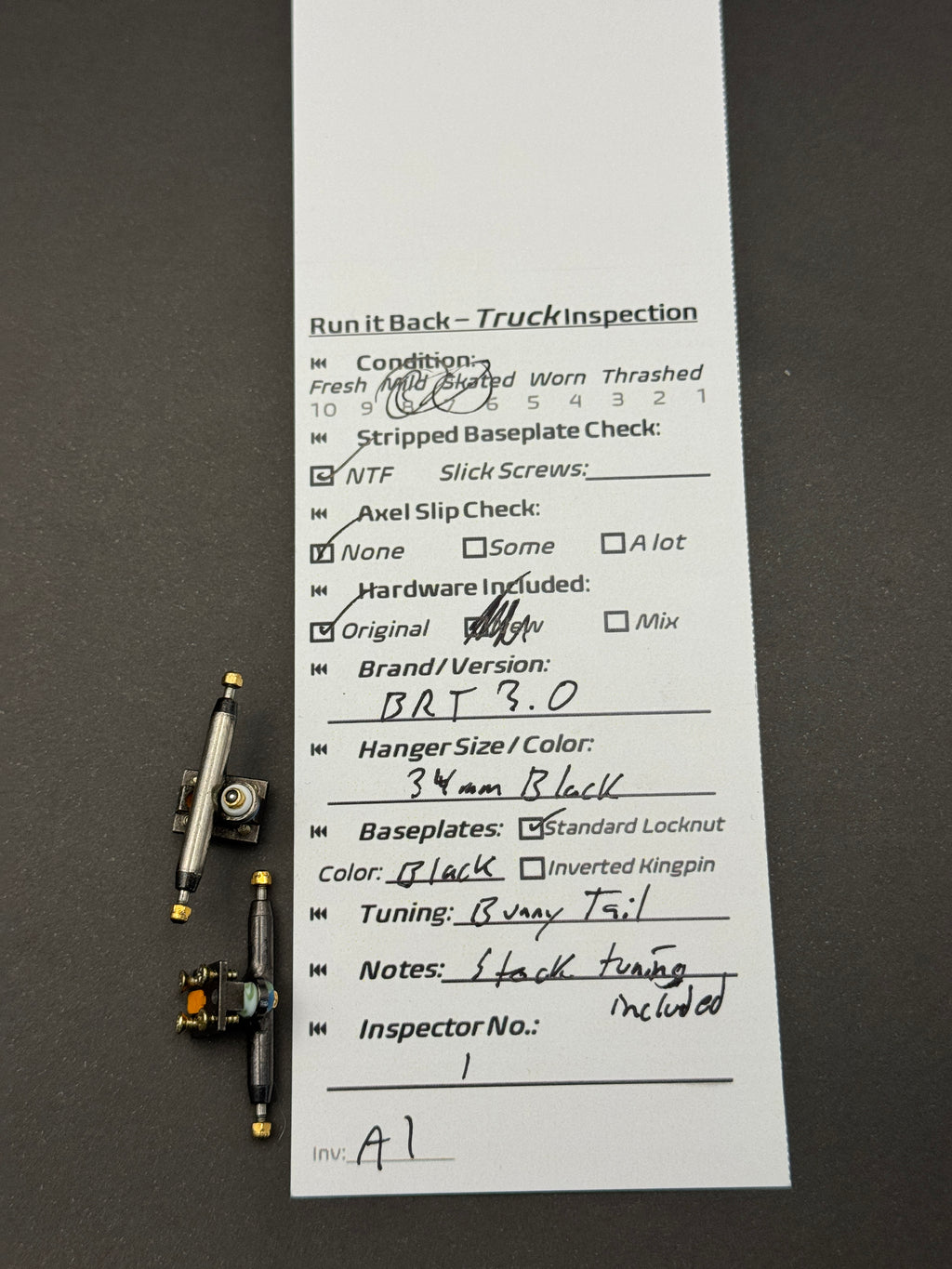 BRT 3.0 34mm Black trucks – product photo