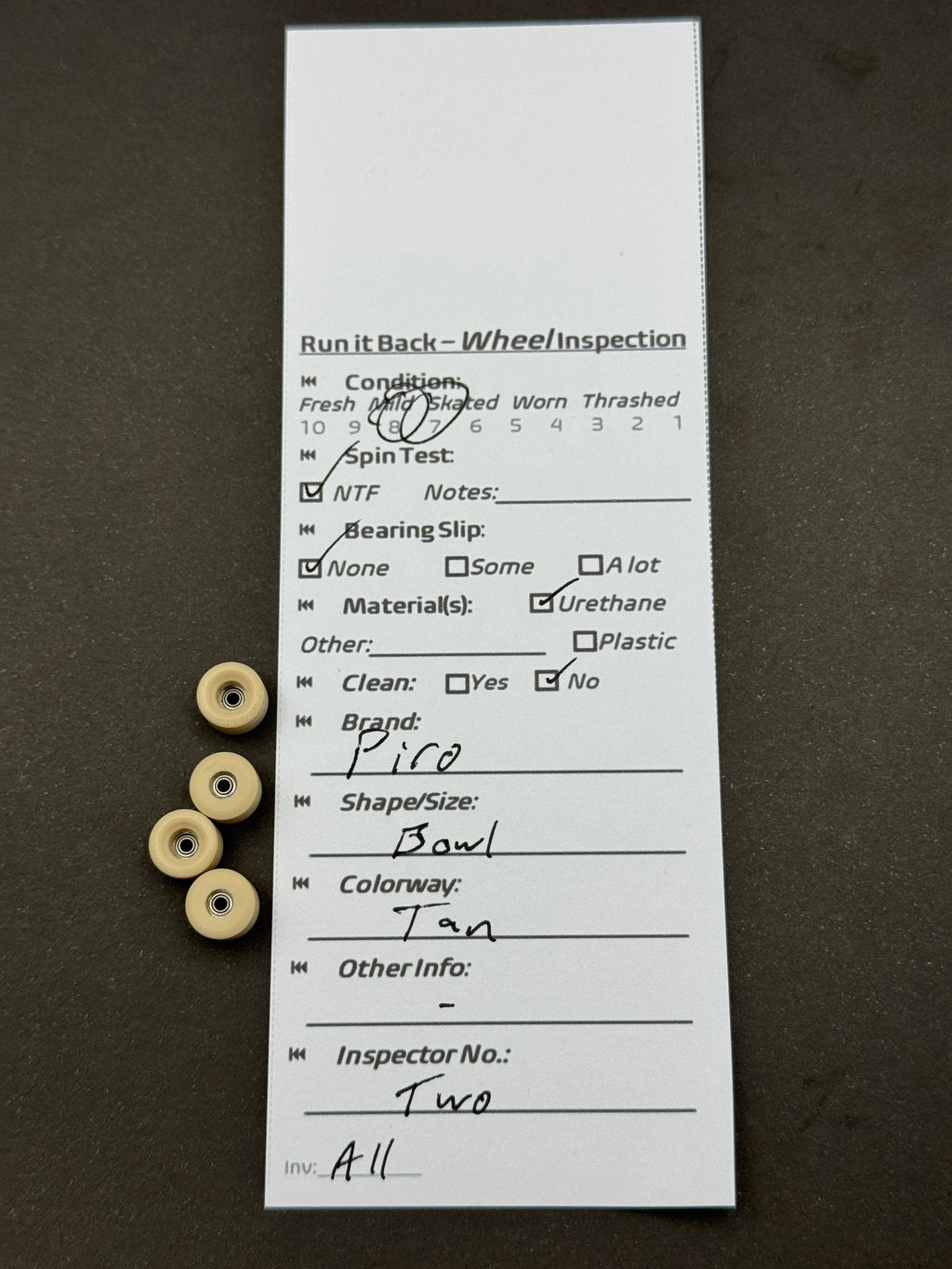 Ill Pills Street Yellow fingerboard wheels – product shot