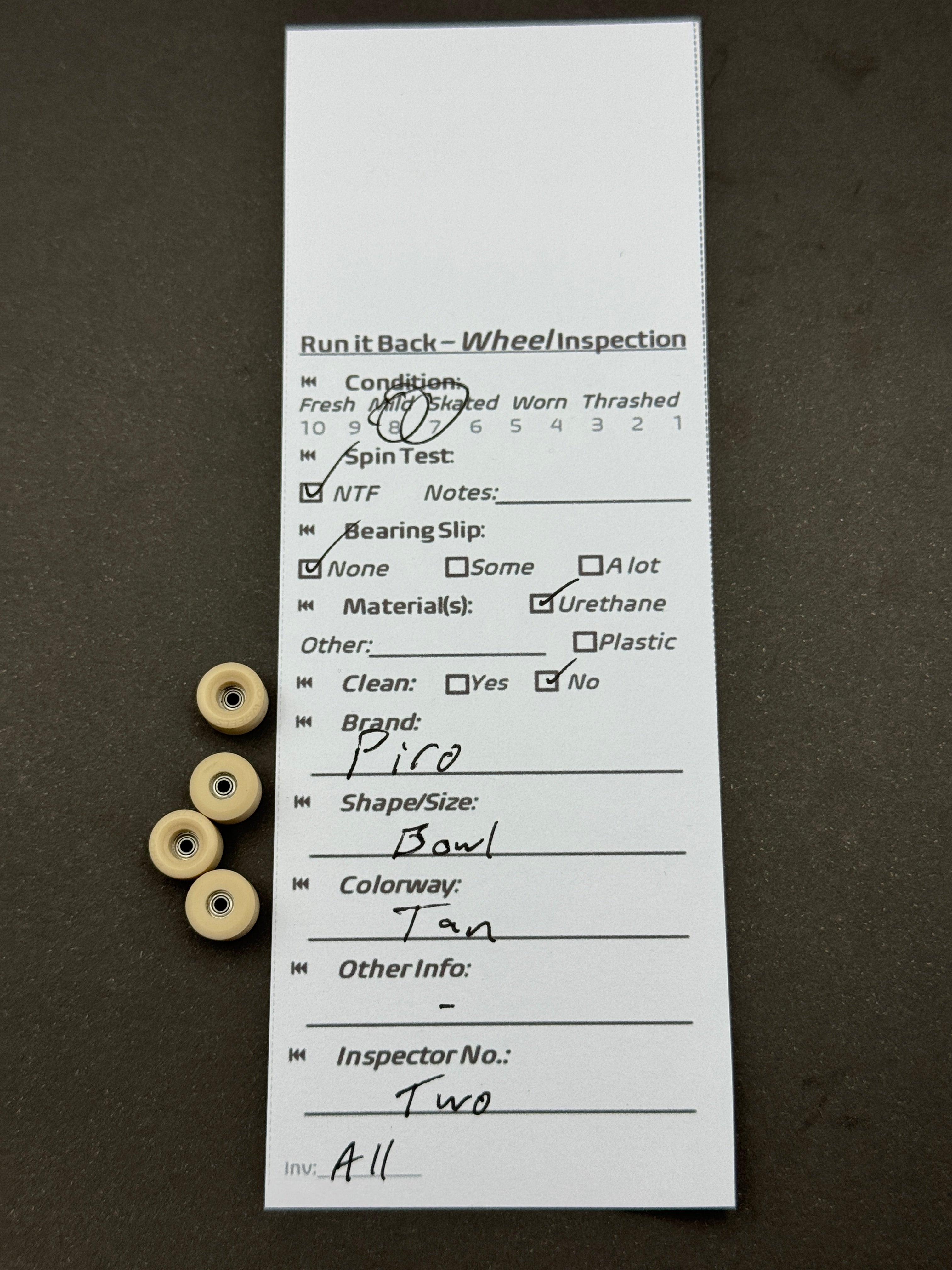 Ill Pills Street Yellow fingerboard wheels – product shot