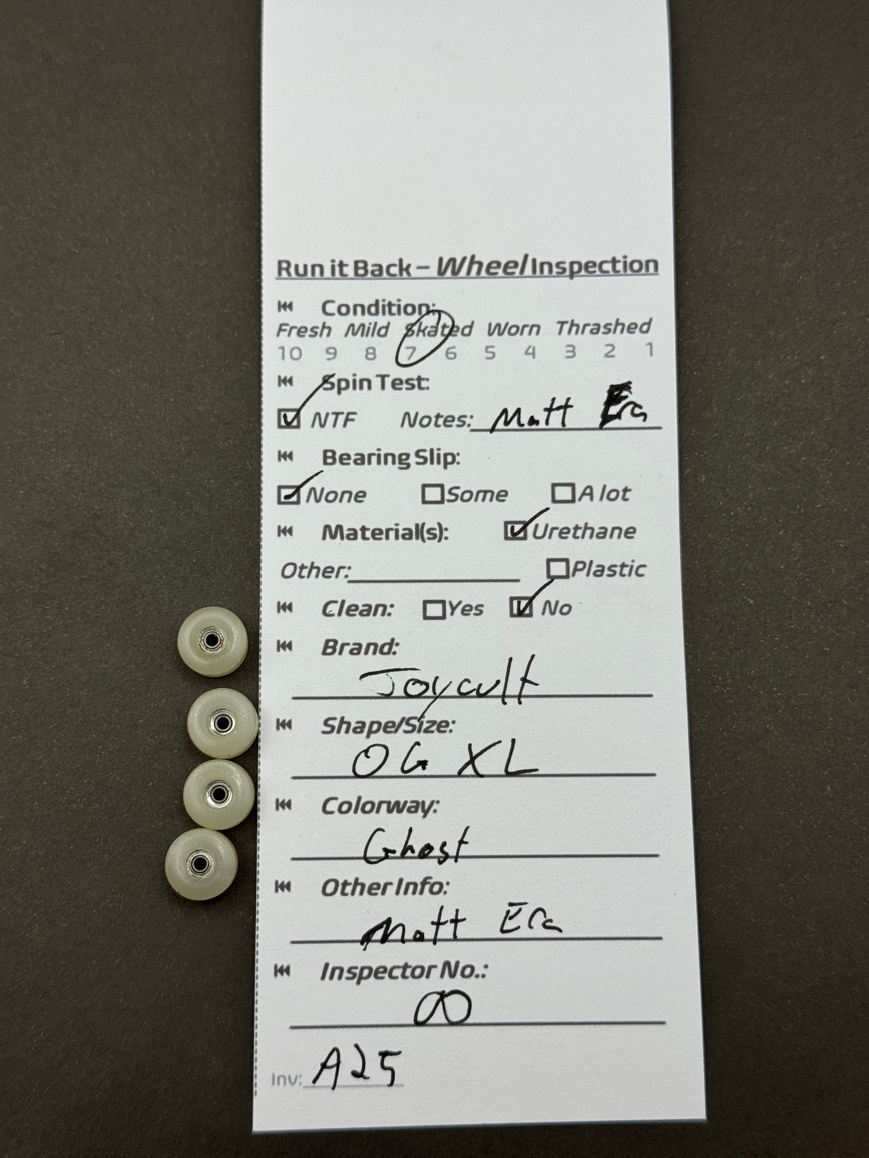 Joycult OG XL Ghost – Run it Back inspection card