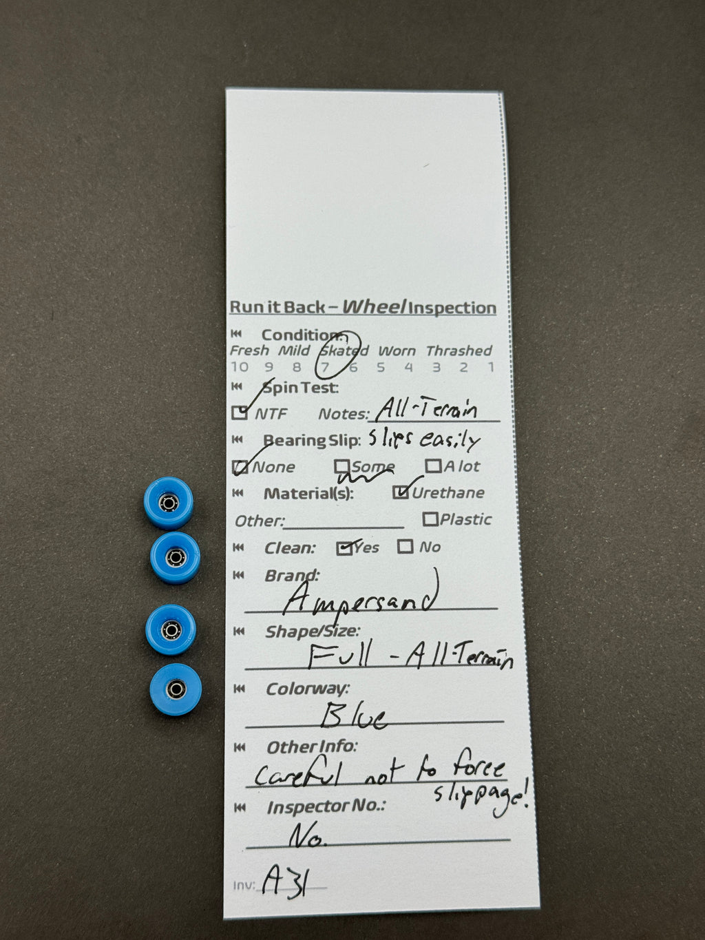 Ampersand Full All-Terrain Blue – Run it Back inspection card