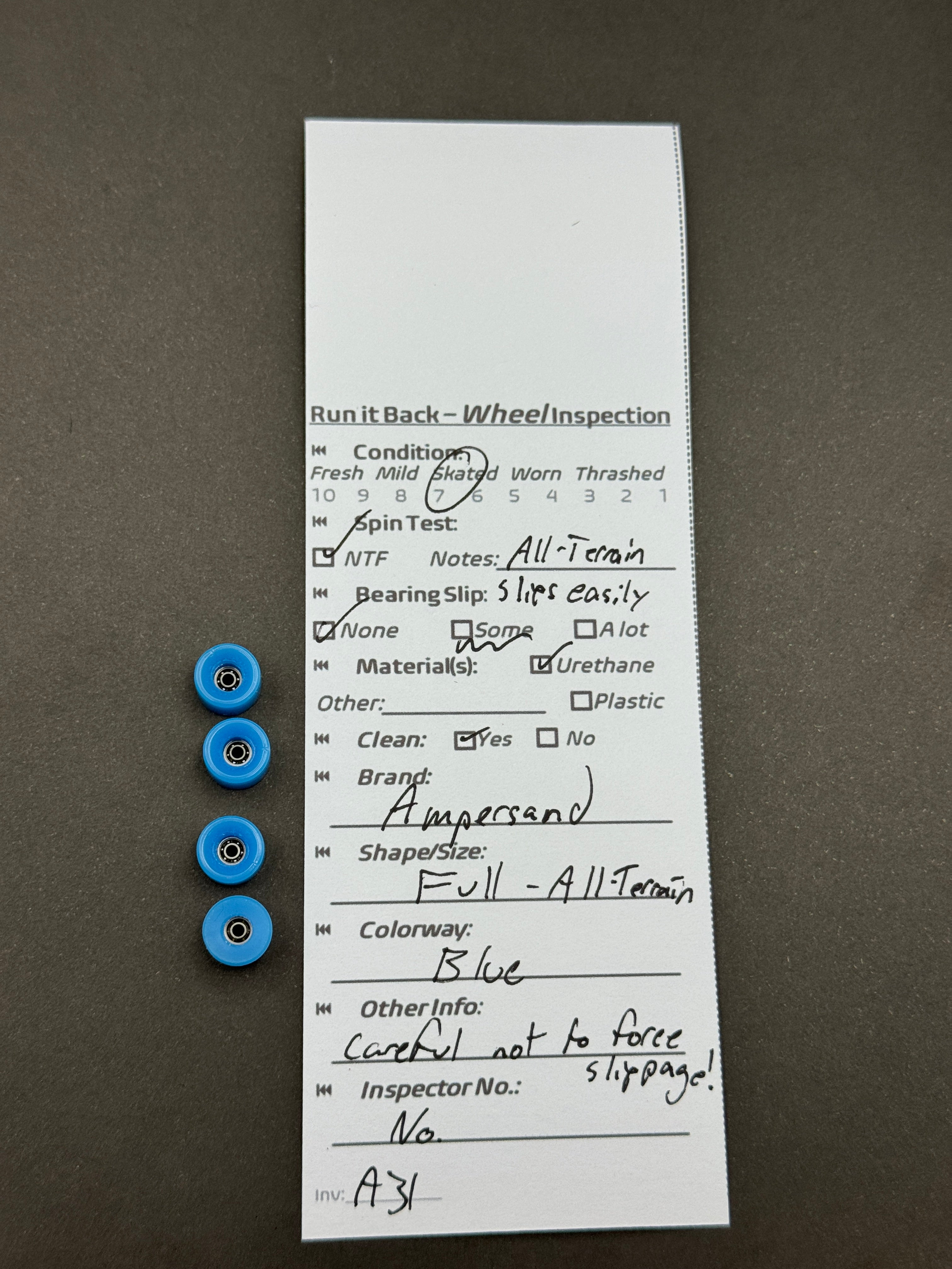 Ampersand Full All-Terrain Blue – Run it Back inspection card