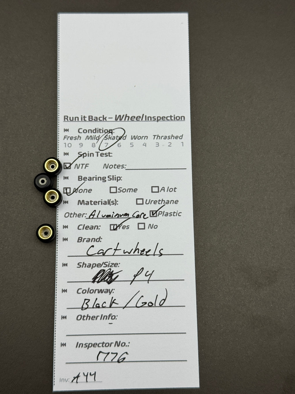 Cartwheels Alts P4 Black/Gold – Run it Back inspection card