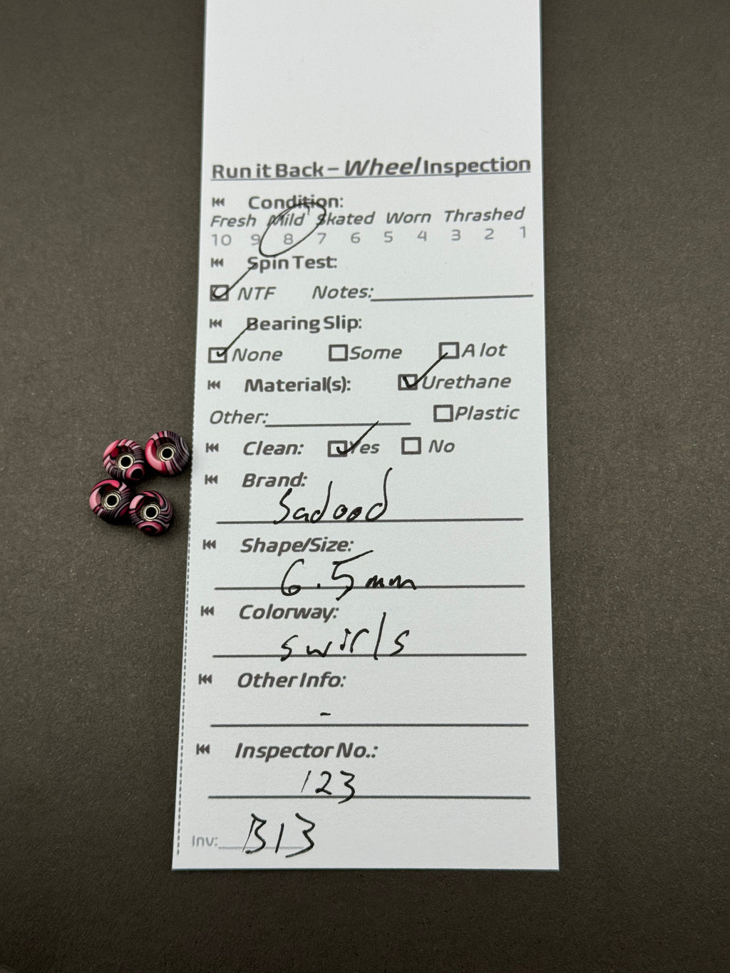 Sadood 6.5mm Swirls – Run it Back inspection card