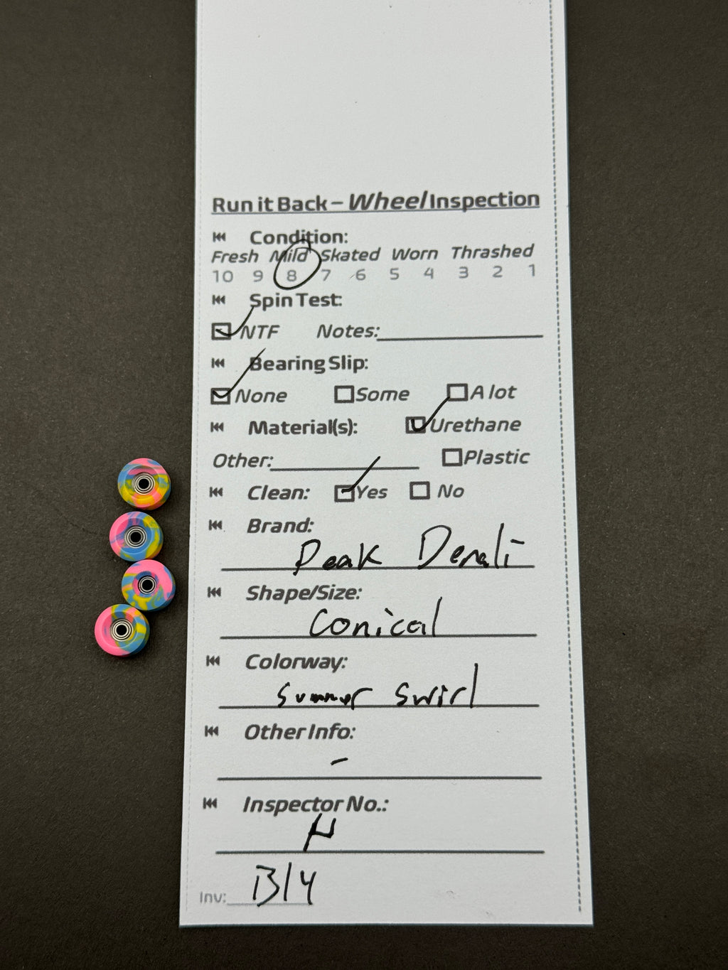 Peak Denali Conical Summer Swirl – Run it Back inspection card