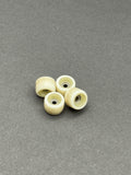 Dudeguy Dual Duro F1 White / F2 Tan fingerboard wheels – product shot
