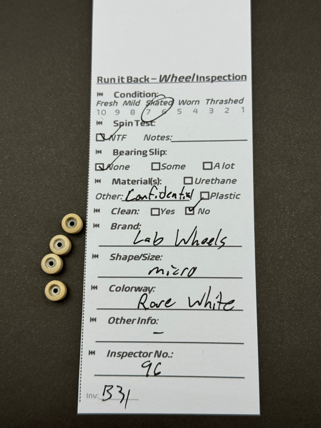 Lab Wheels Micro Rare White – Run it Back inspection card