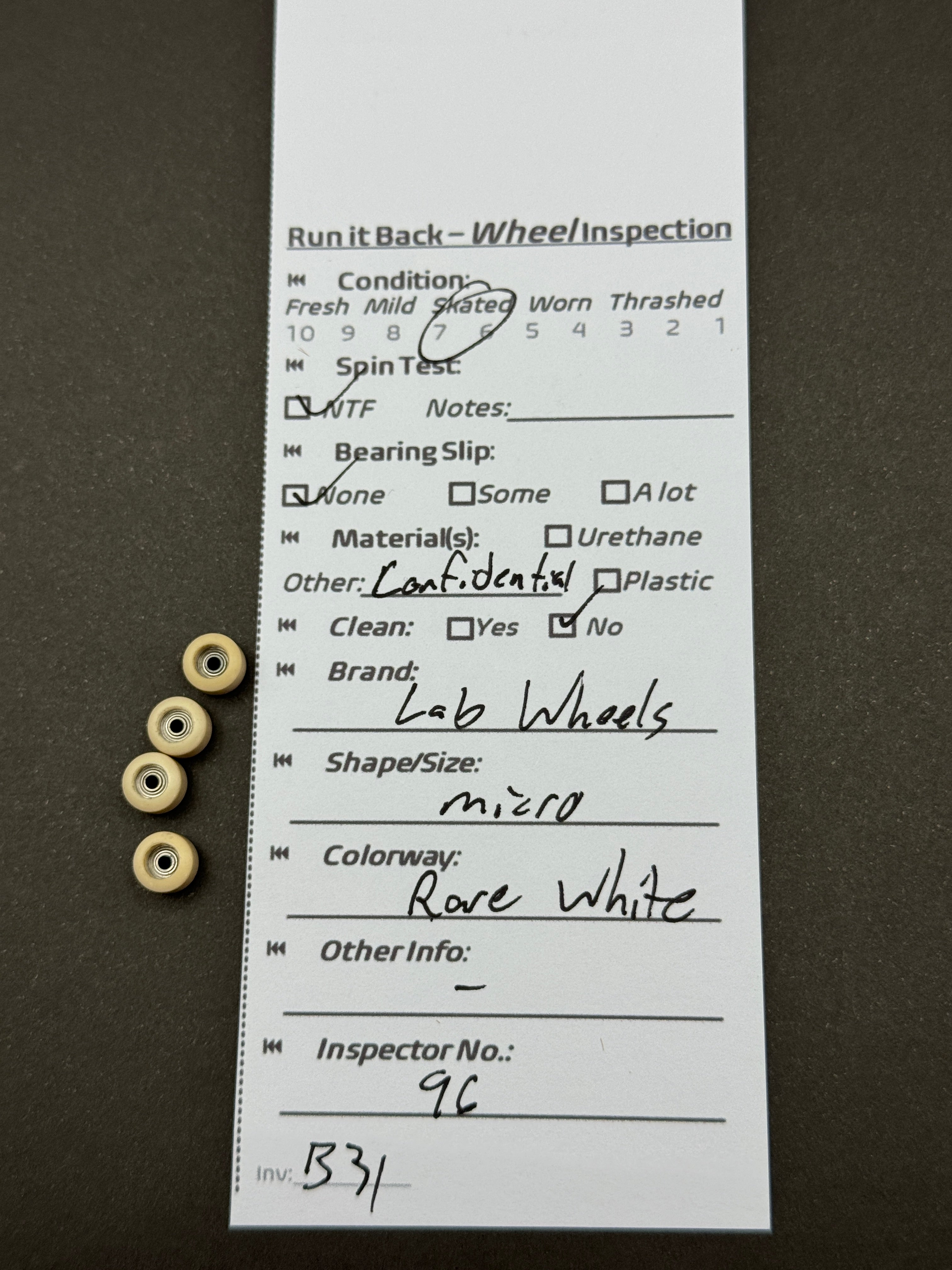 Lab Wheels Micro Rare White – Run it Back inspection card