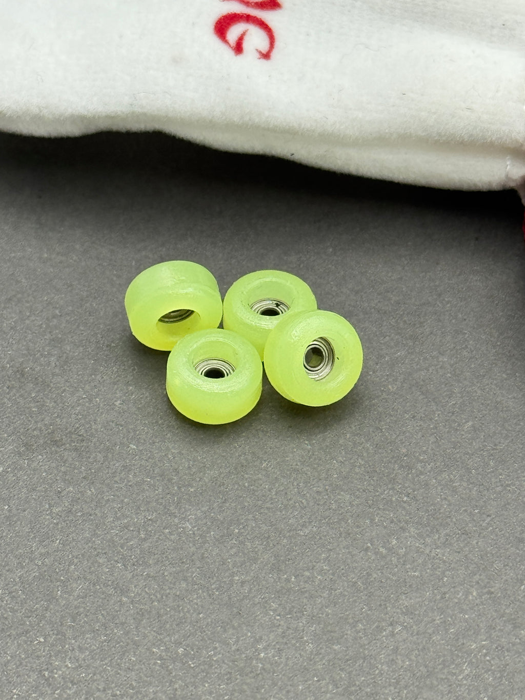 Joycult 3.0 Classic IDK lime green fingerboard wheels – product shot