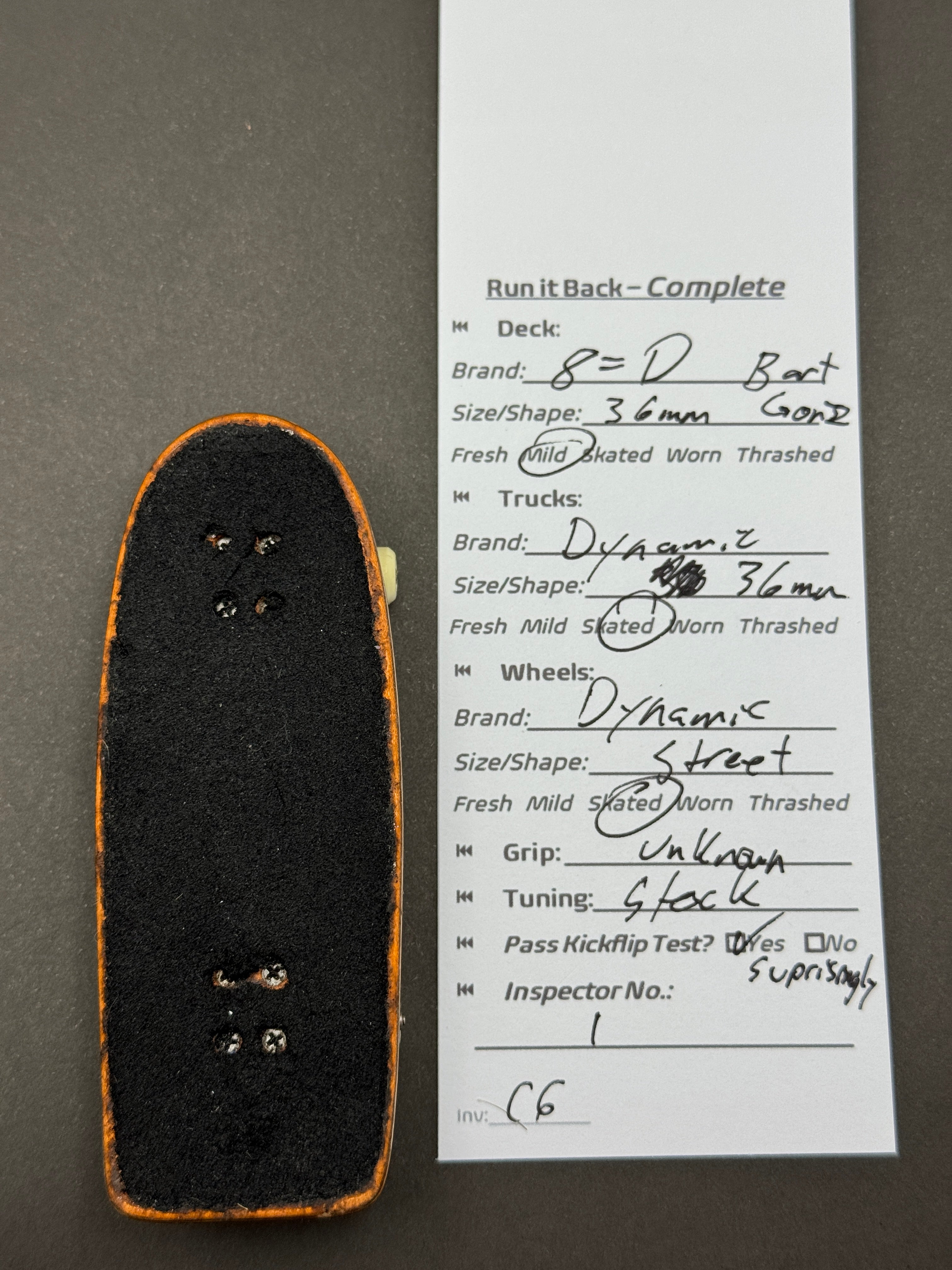 8=D Bart 36mm Gonz complete – Run it Back inspection card