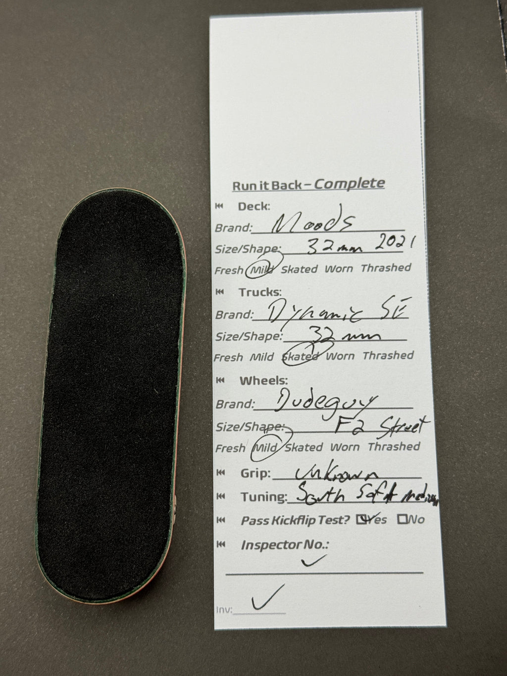 Moods 32mm 2021 complete – Run it Back inspection card