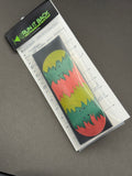 Beast Parts 34mm Domesticated Fur Stripe Split - Mild - rasta flame split-ply graphic sealed in Run it Back bag