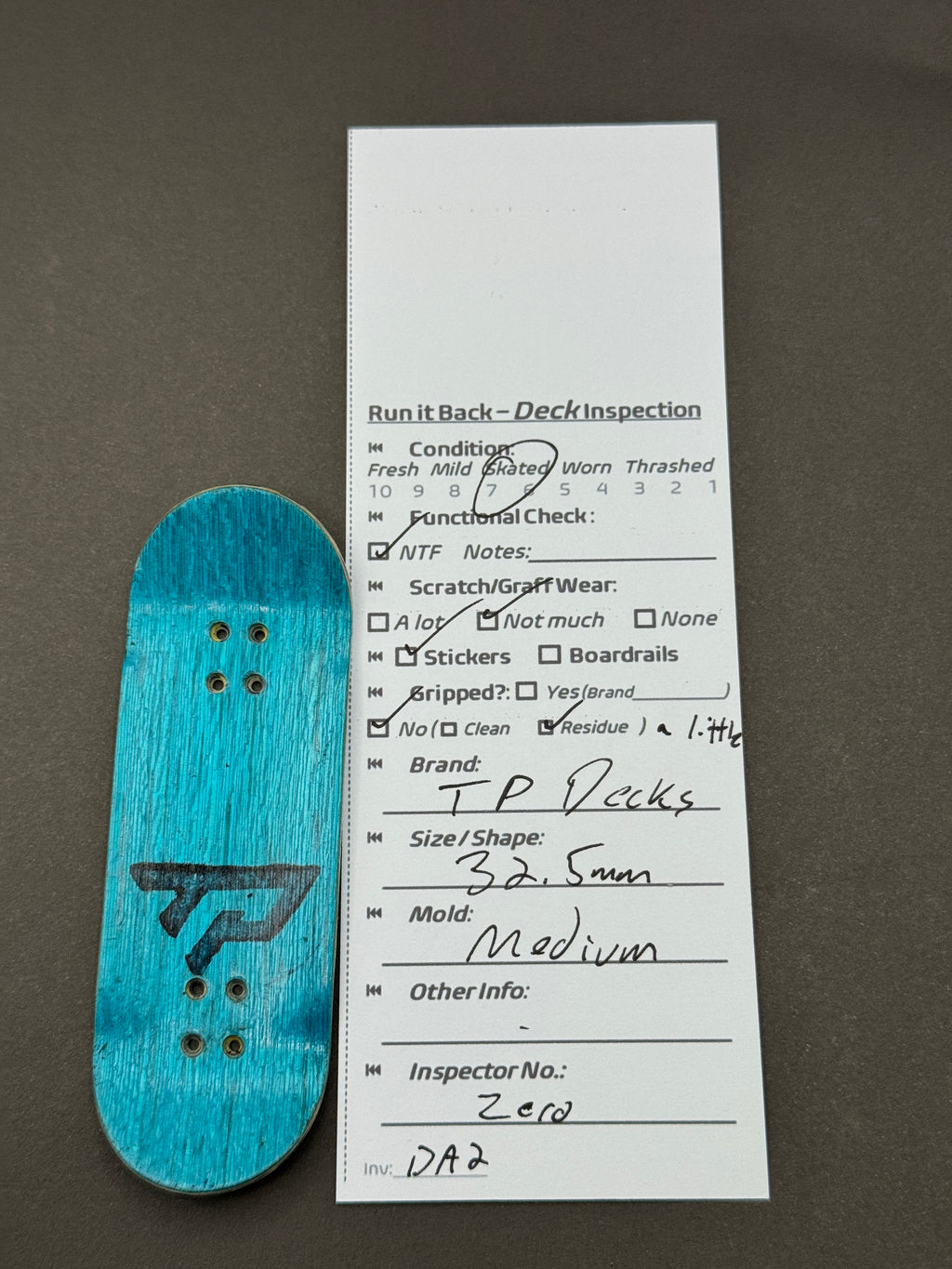 Cowply 34mm C1 - Inspection Card