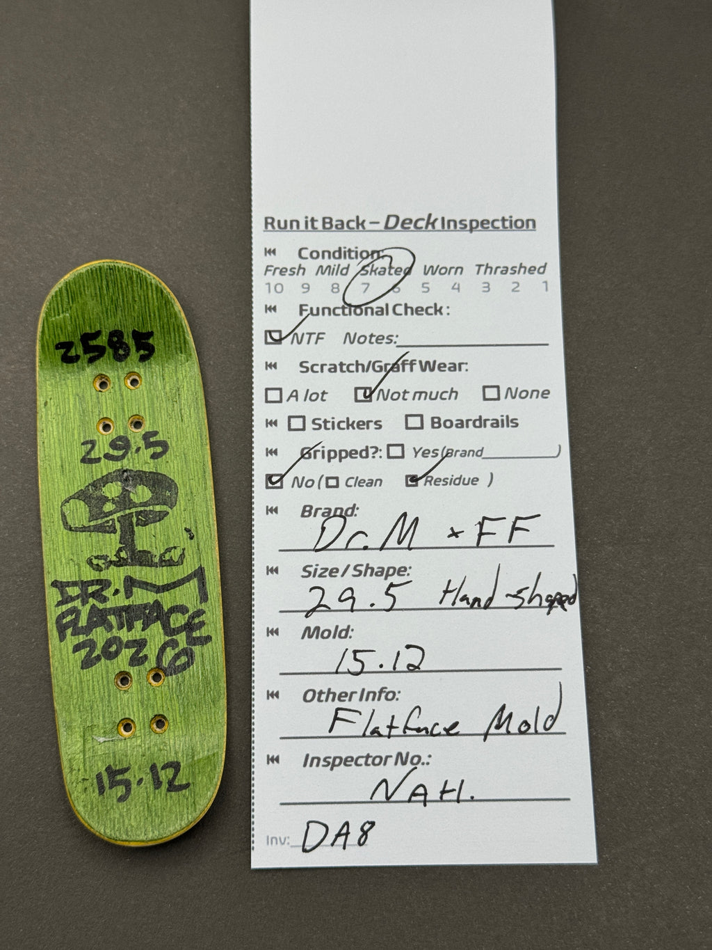 Dr.M x FF 29.5mm Hand-Shaped - Inspection Card