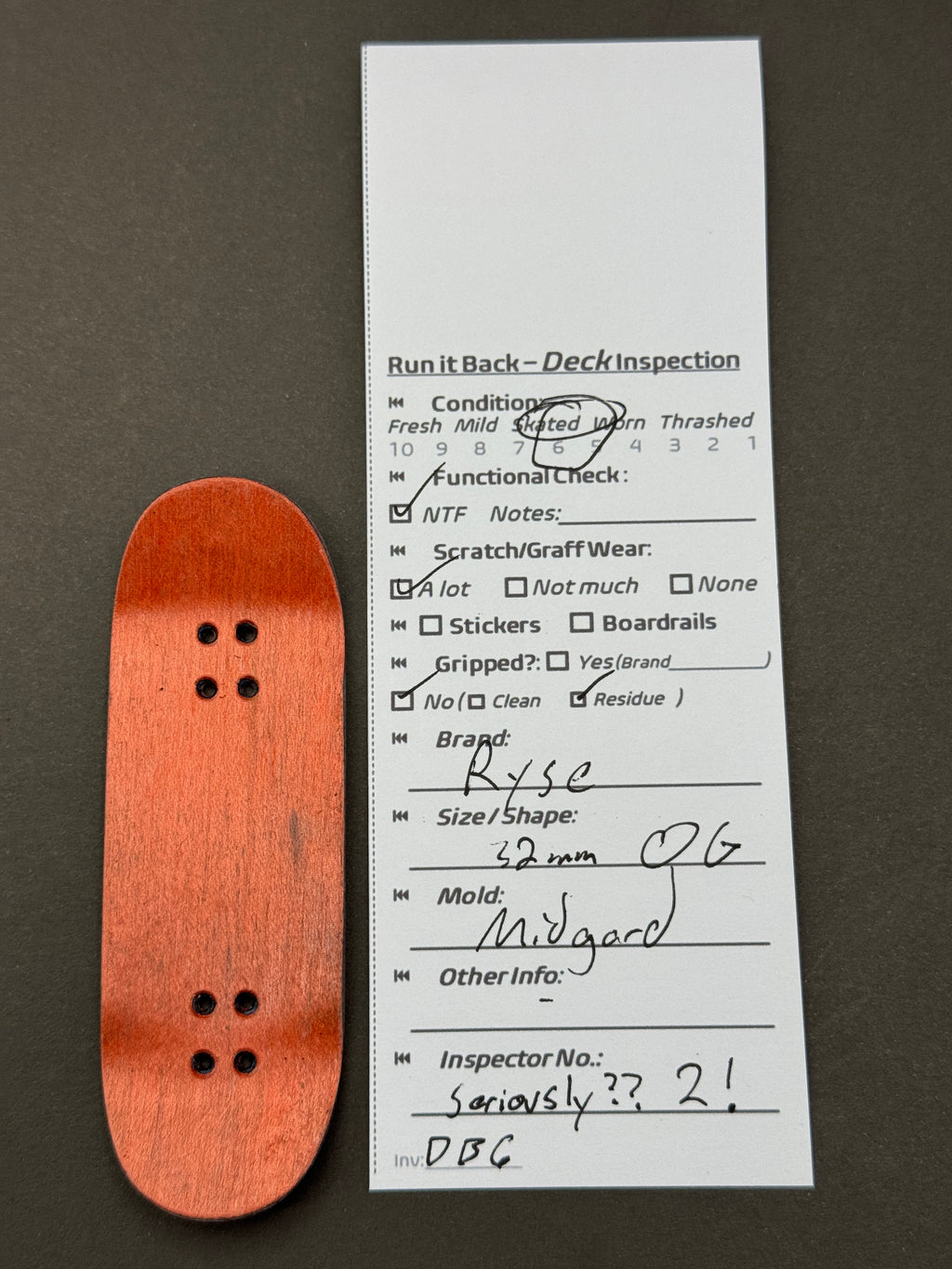 Ryse 32mm OG Midgard - Inspection Card